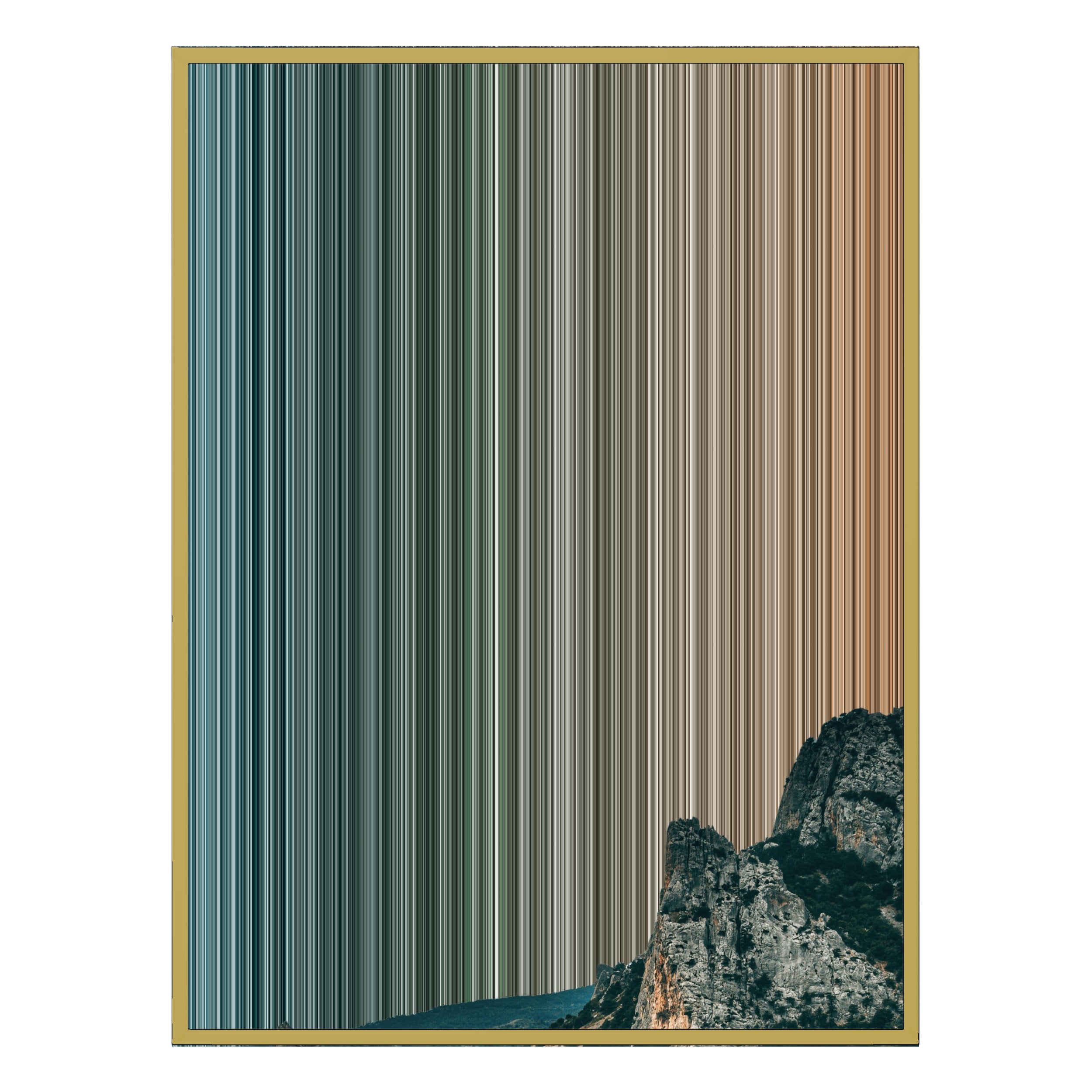 28×30" Metallic Float Frame Canvas - Gold Frame variant