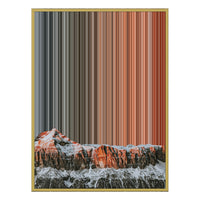 28×30" Metallic Float Frame Canvas - Gold Frame variant