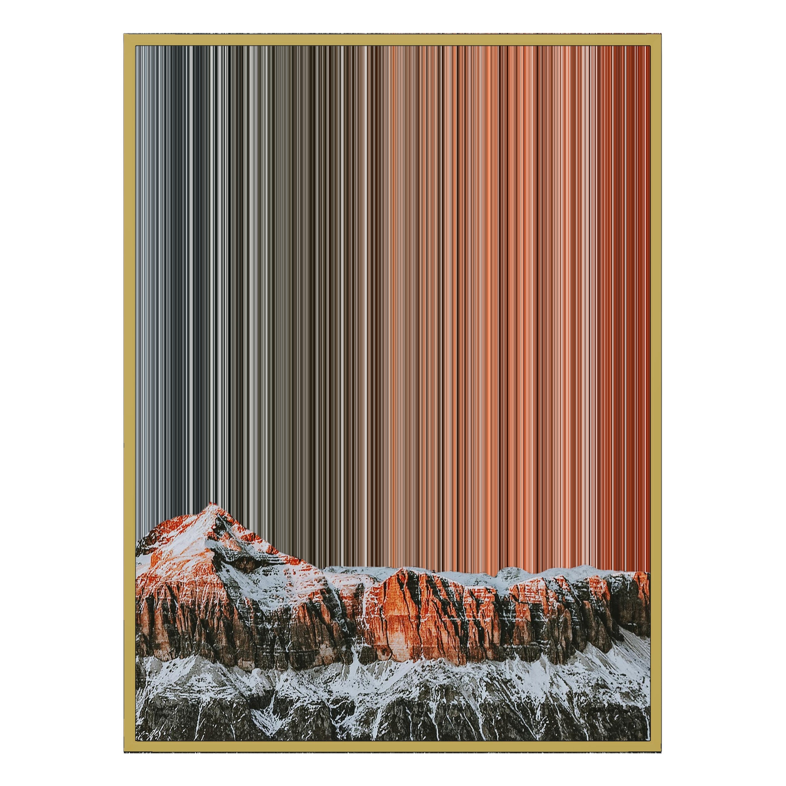 28×30" Metallic Float Frame Canvas - Gold Frame variant