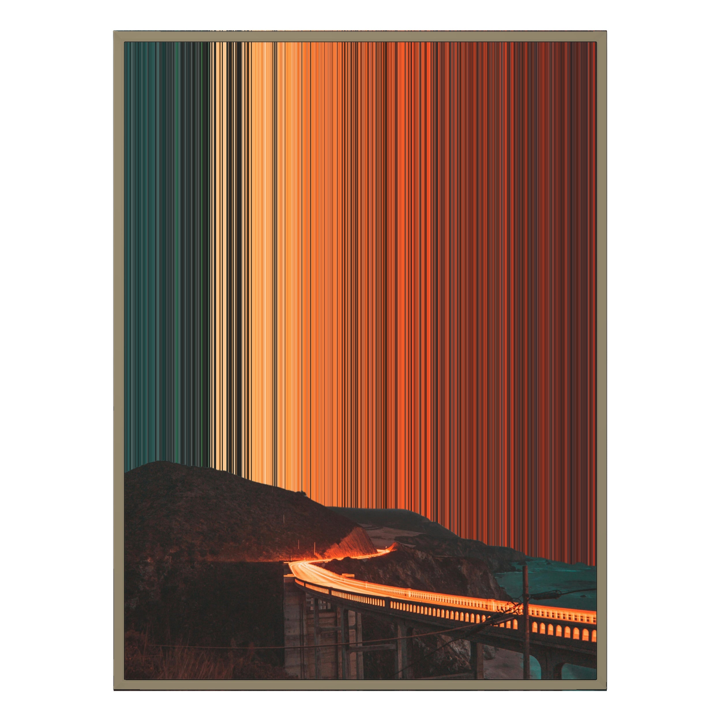 28×30" Metallic Float Frame Canvas - Natural Frame variant