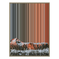 28×30" Metallic Float Frame Canvas - Natural Frame variant