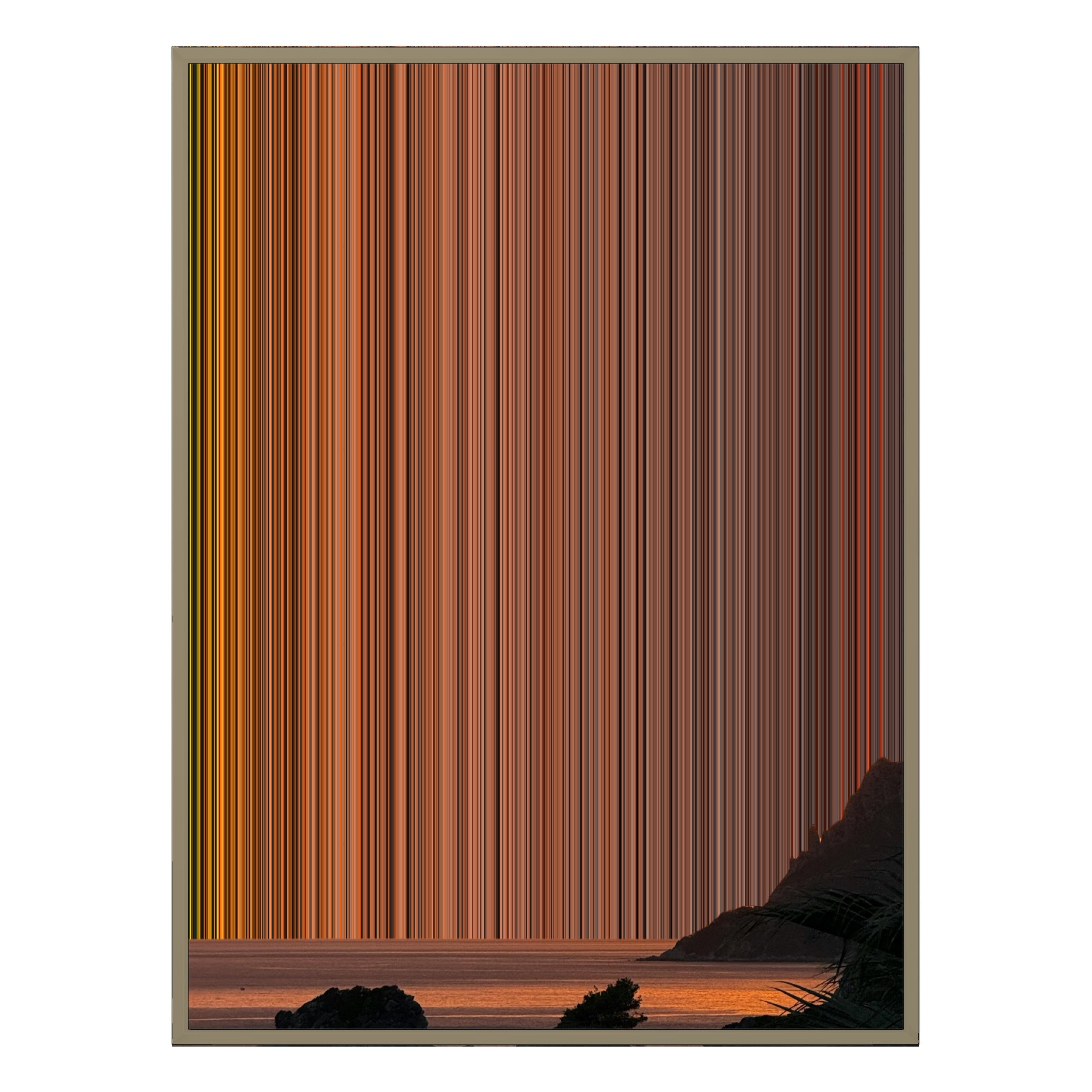 28×30" Metallic Float Frame Canvas - Natural Frame variant
