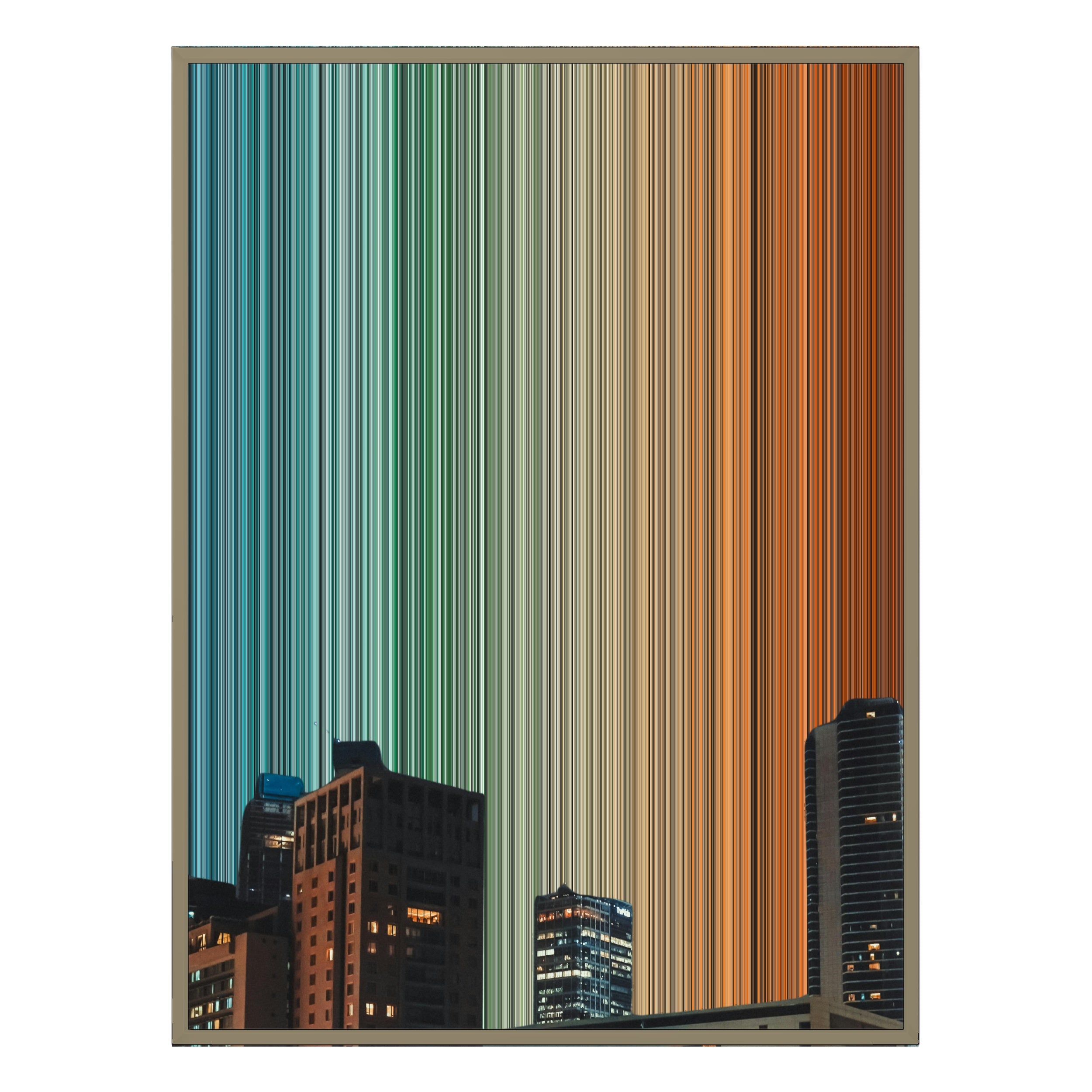 28×30" Metallic Float Frame Canvas - Natural Frame variant