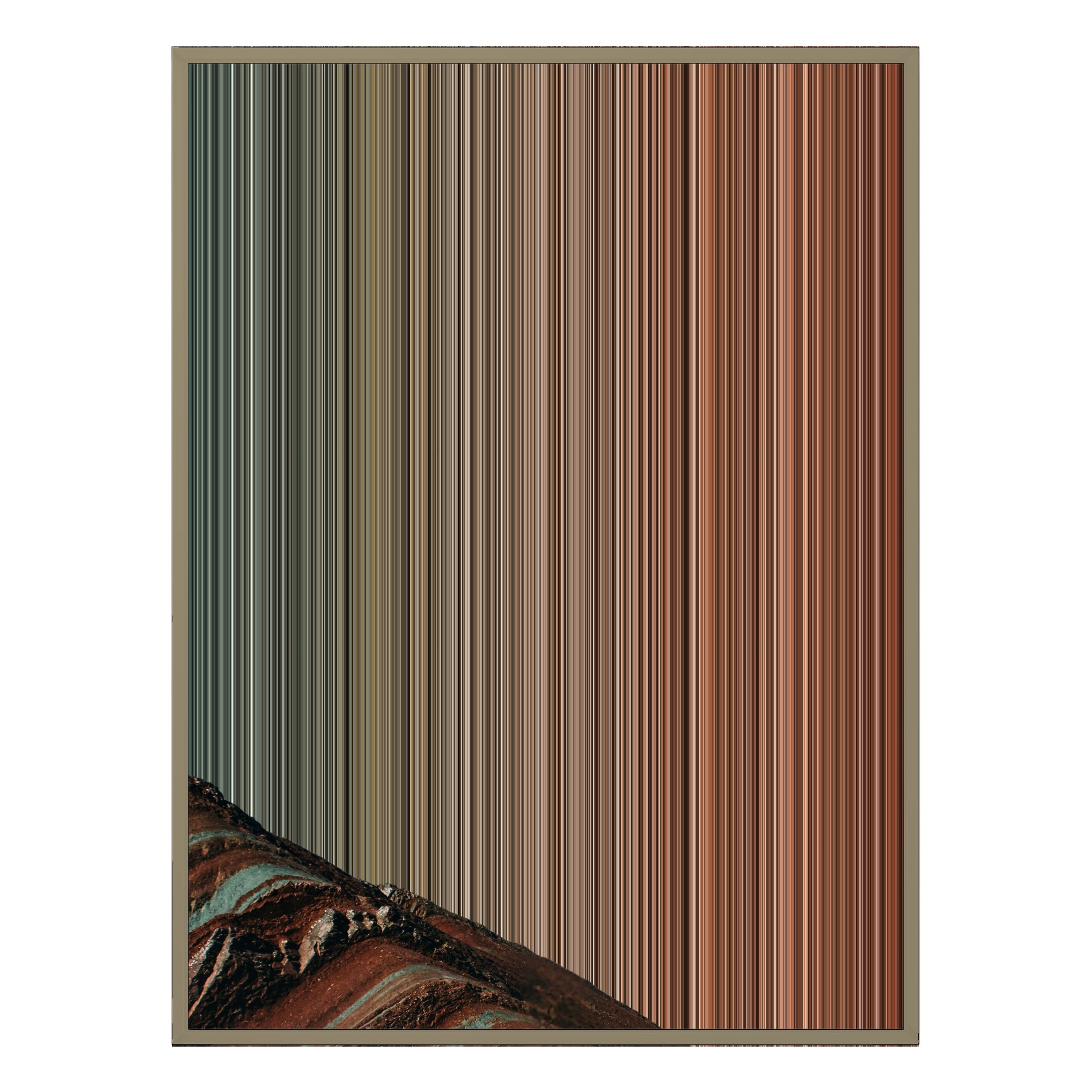 28×30" Metallic Float Frame Canvas - Natural Frame variant