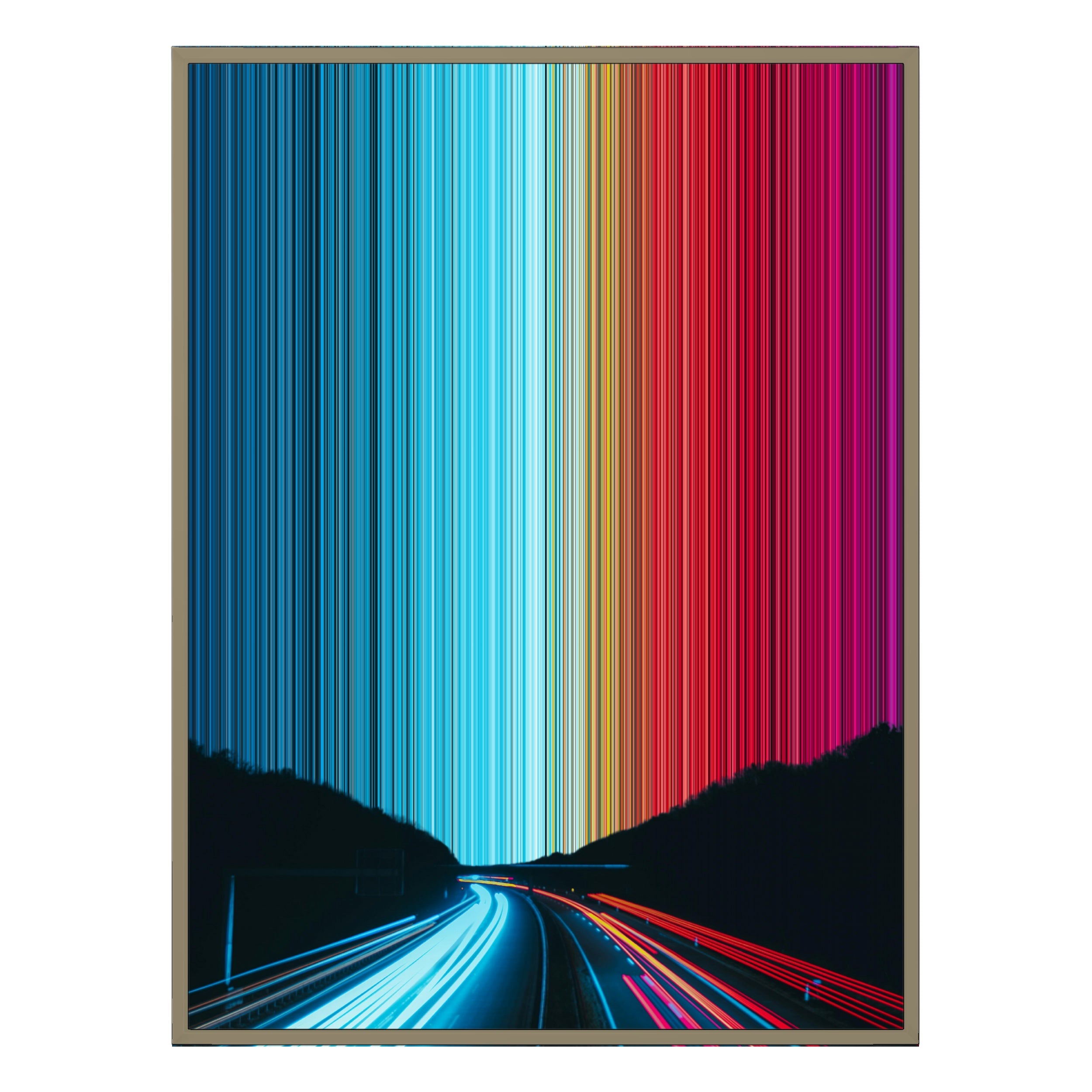 28×30" Metallic Float Frame Canvas - Natural Frame variant