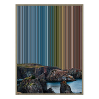 28×30" Metallic Float Frame Canvas - Natural Frame variant