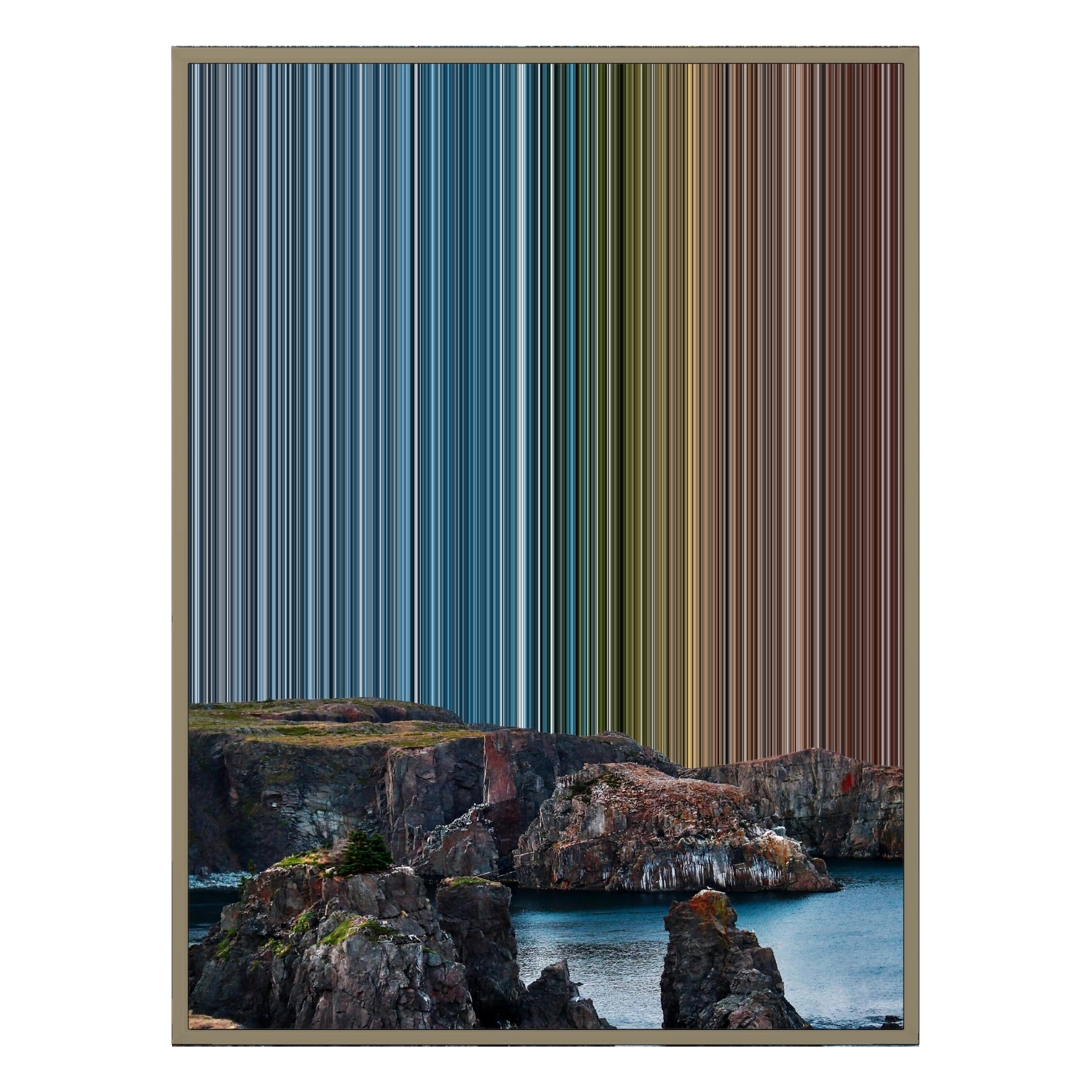 28×30" Metallic Float Frame Canvas - Natural Frame variant