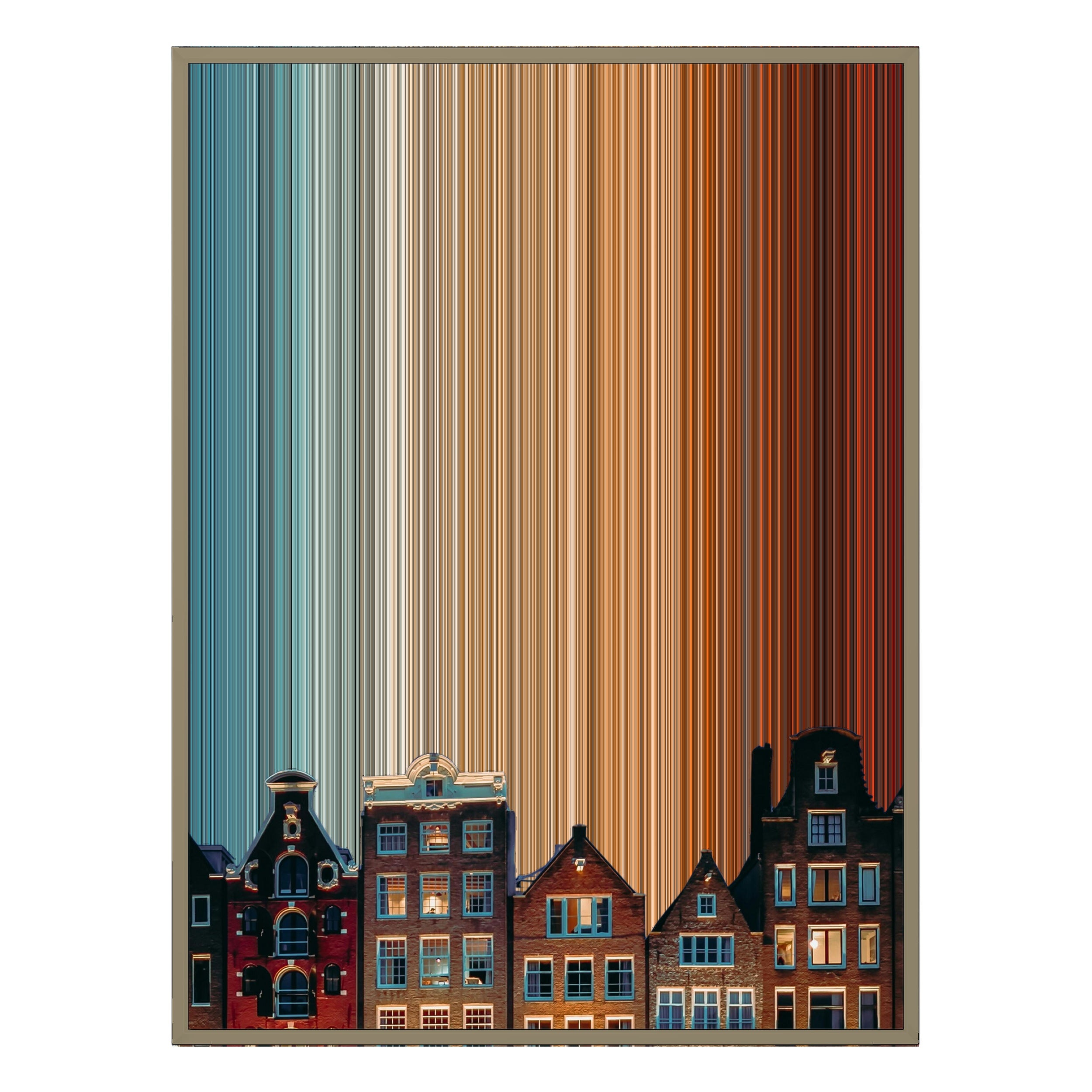 28×30" Metallic Float Frame Canvas - Natural Frame variant