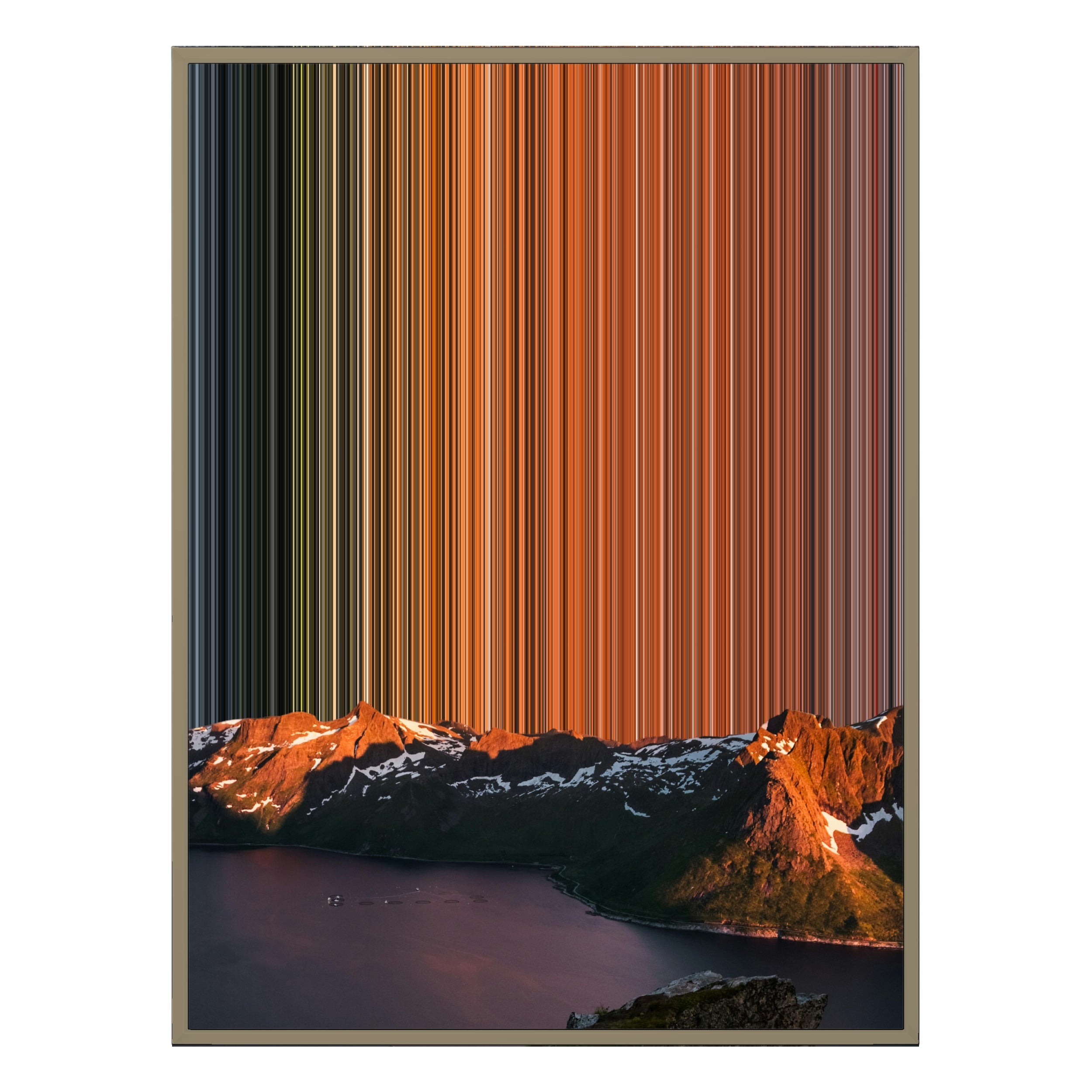 28×30" Metallic Float Frame Canvas - Natural Frame variant