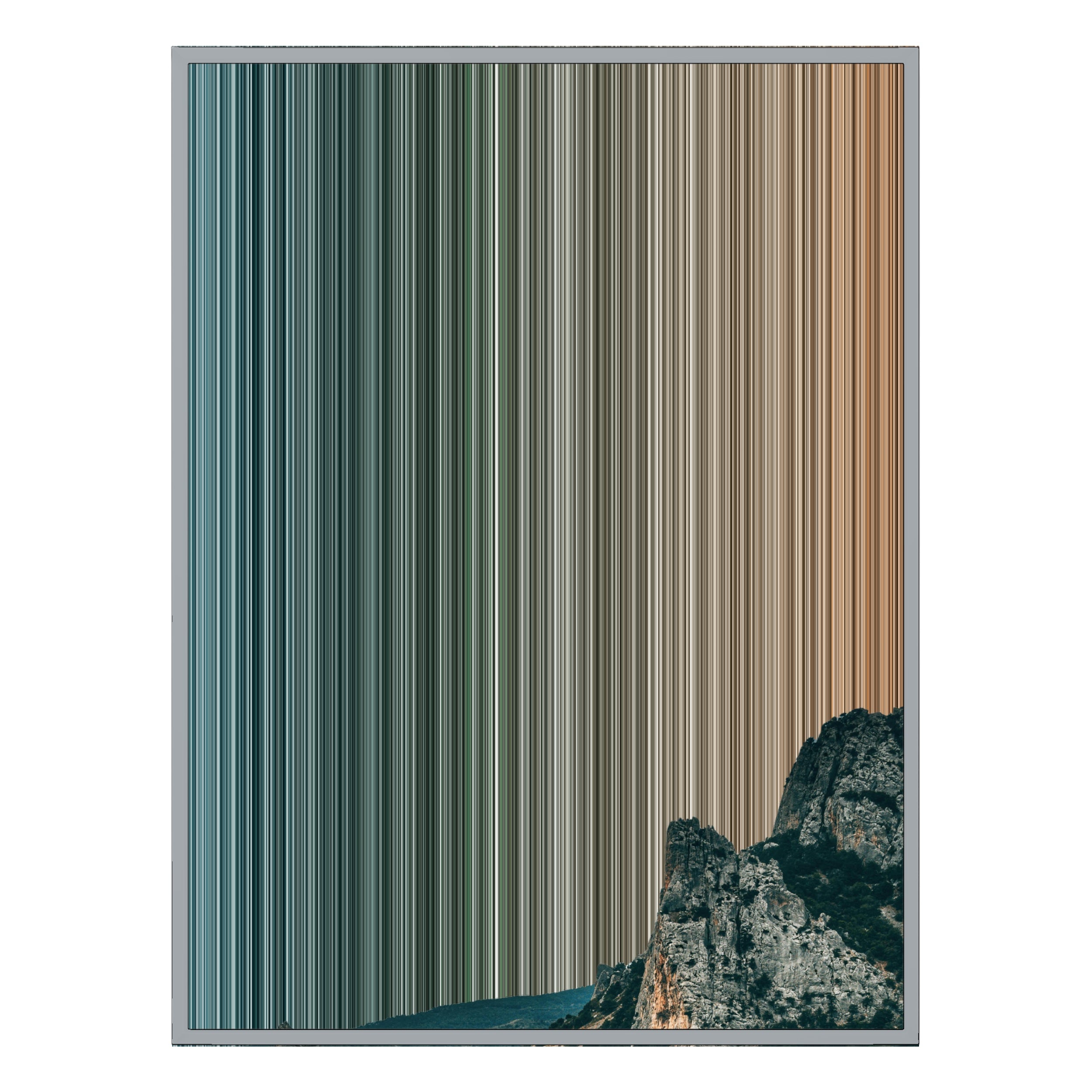 28×30" Metallic Float Frame Canvas - Silver Frame variant