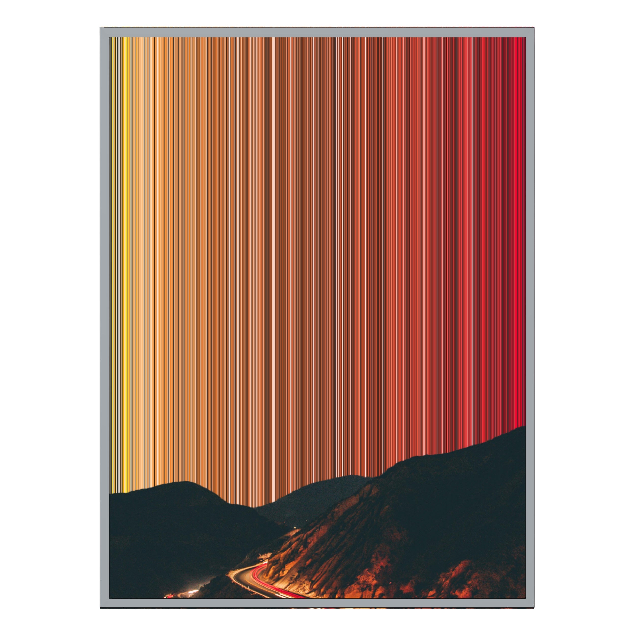 28×30" Metallic Float Frame Canvas - Silver Frame variant