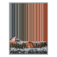 28×30" Metallic Float Frame Canvas - Silver Frame variant