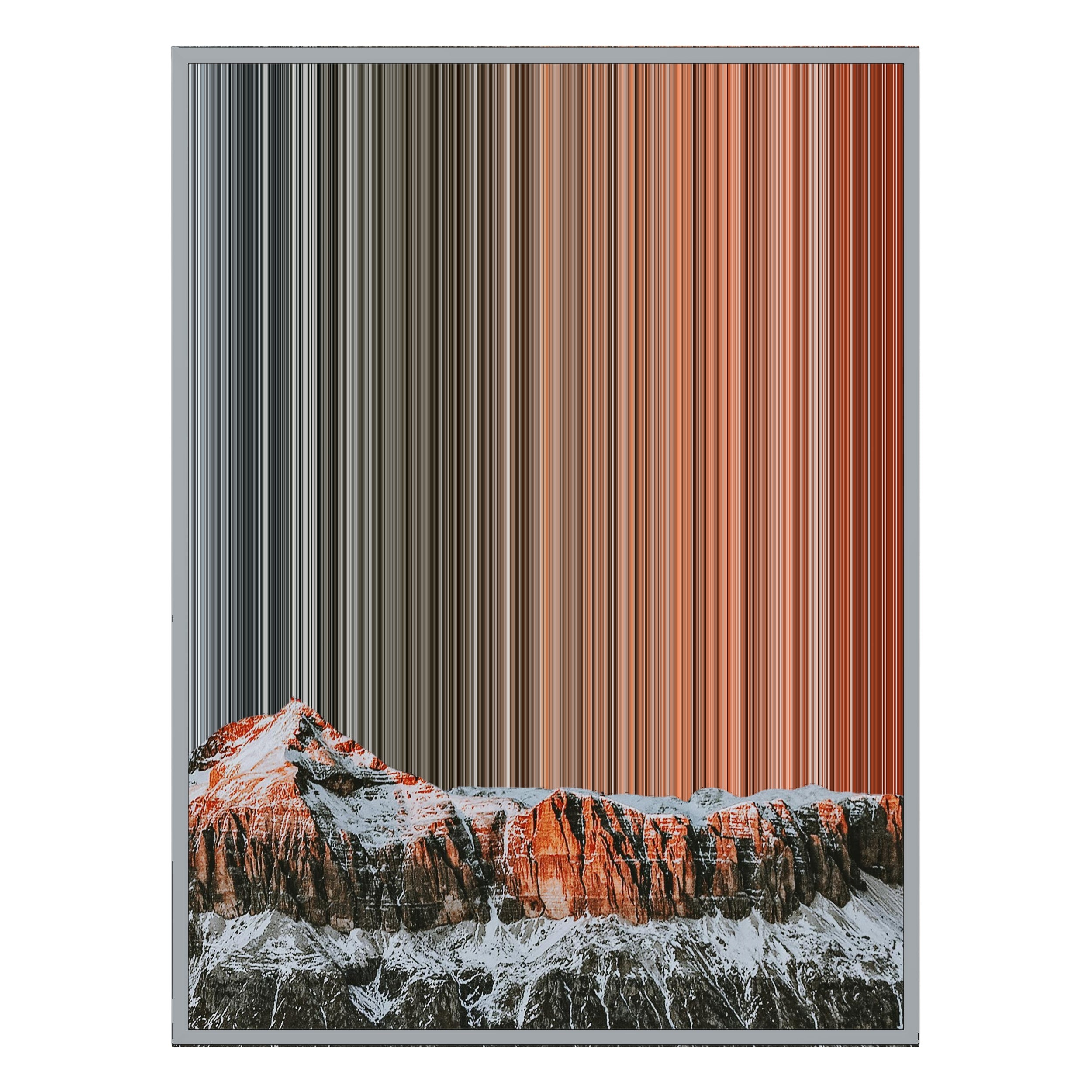 28×30" Metallic Float Frame Canvas - Silver Frame variant