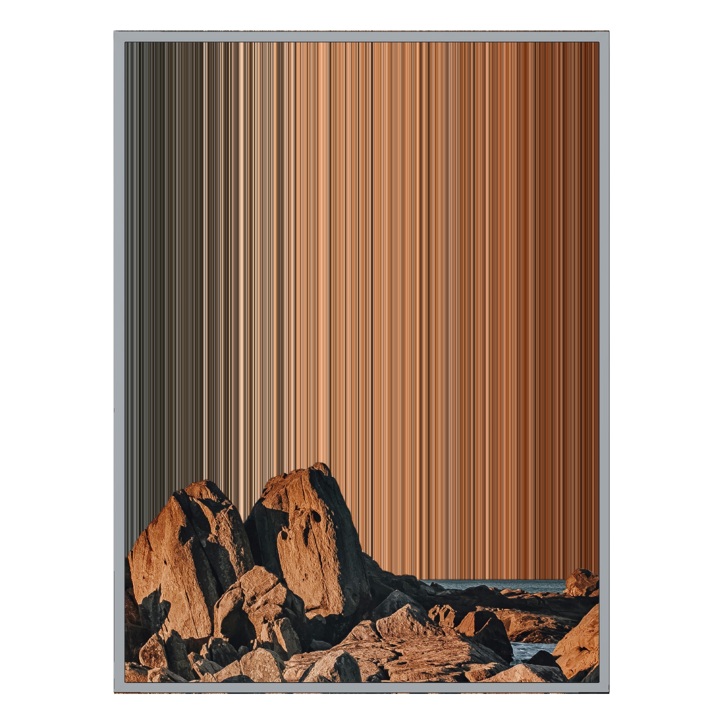 28×30" Metallic Float Frame Canvas - Silver Frame variant