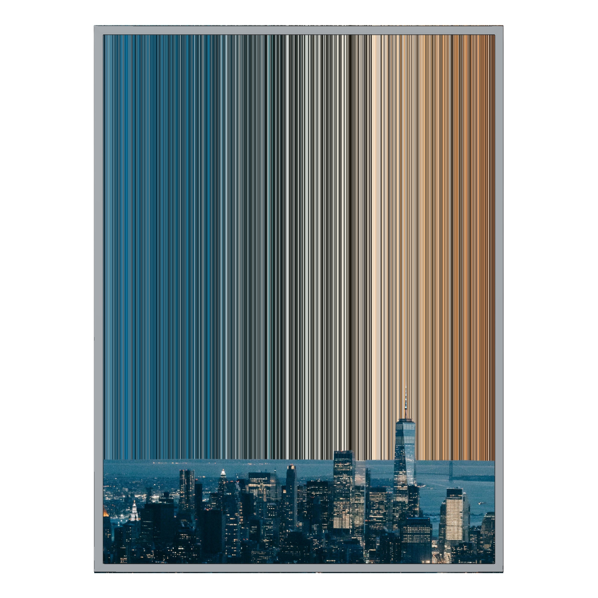 28×30" Metallic Float Frame Canvas - Silver Frame variant