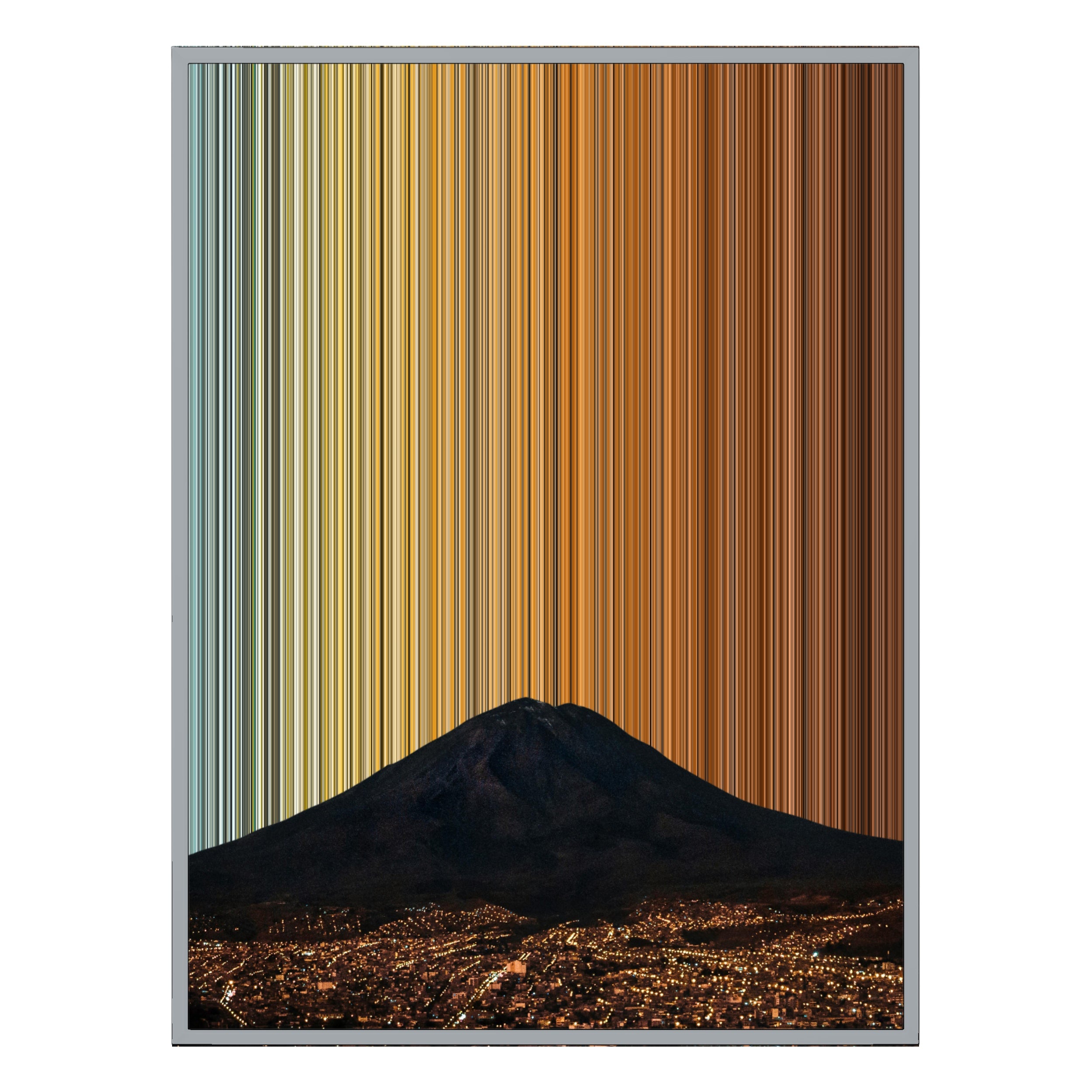 28×30" Metallic Float Frame Canvas - Silver Frame variant