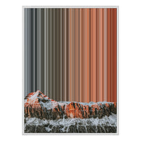 28×30" Metallic Float Frame Canvas - White Frame variant