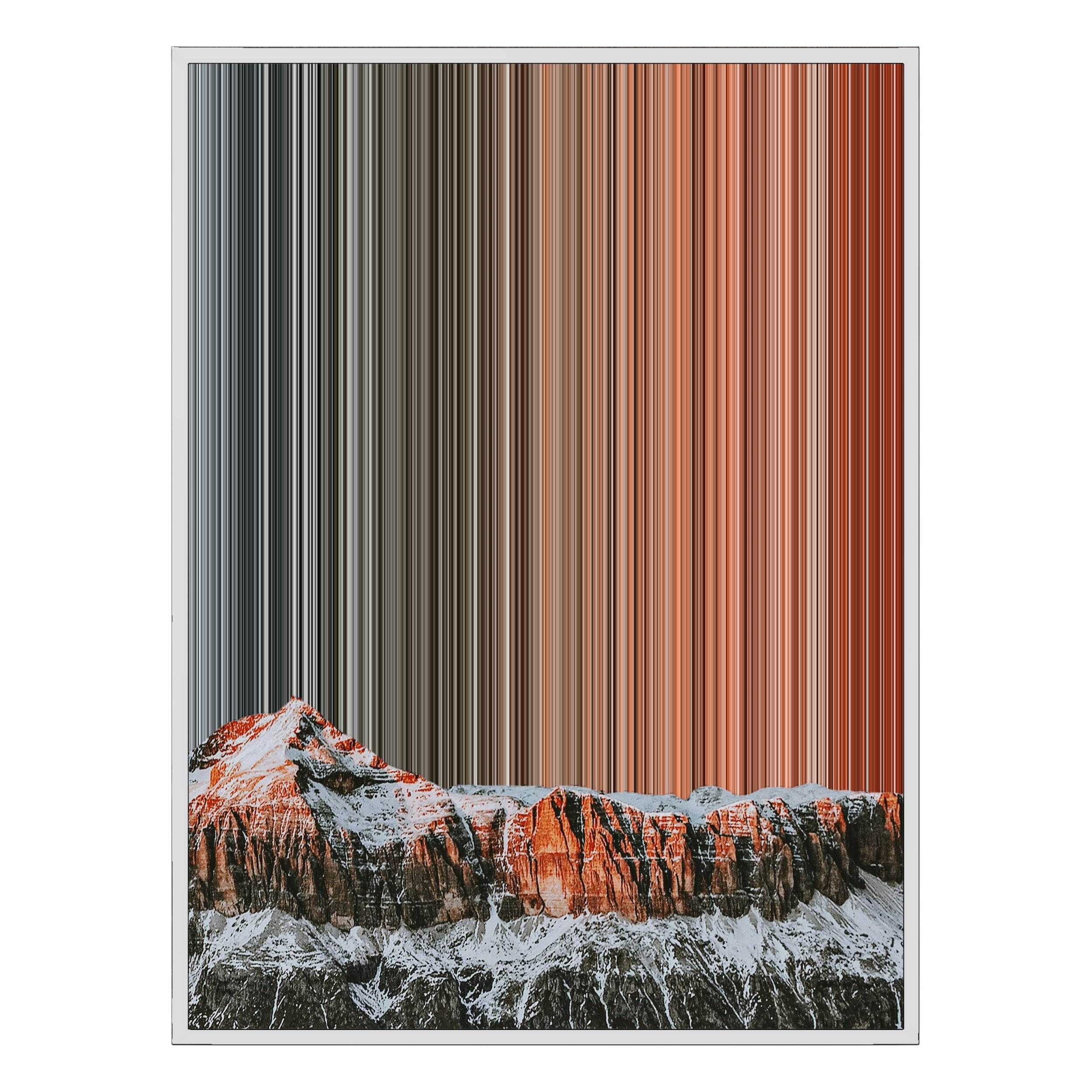 28×30" Metallic Float Frame Canvas - White Frame variant