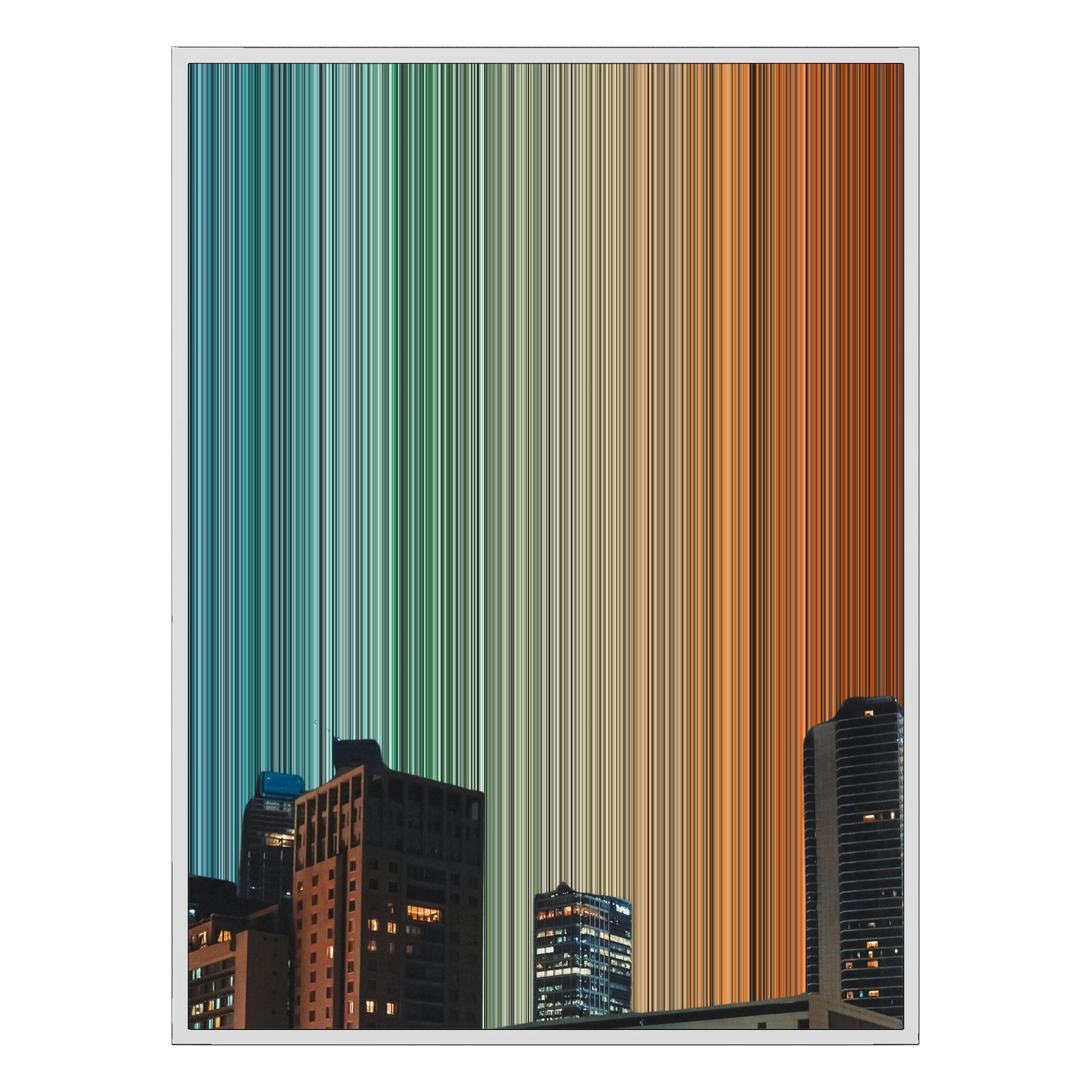 28×30" Metallic Float Frame Canvas - White Frame variant