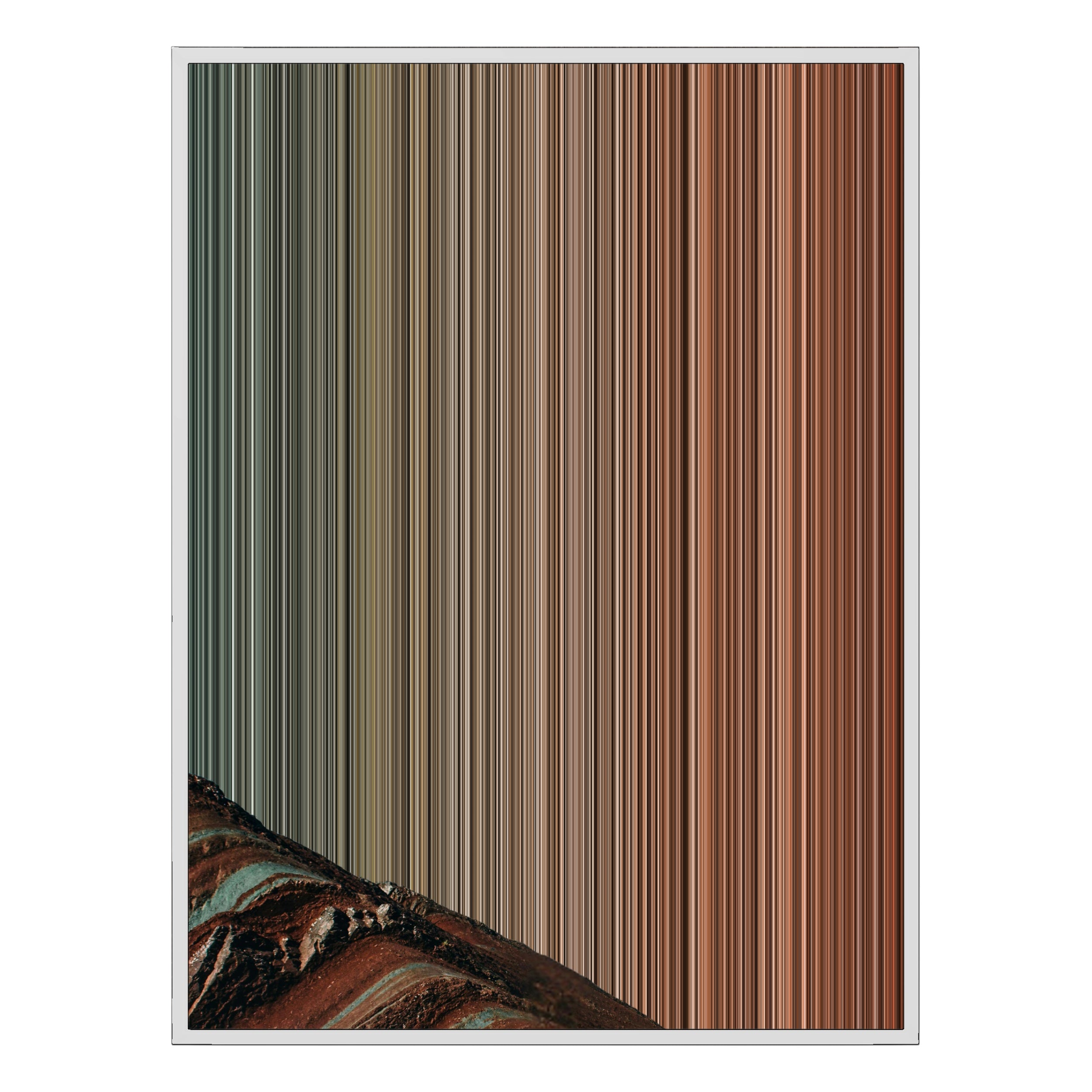 28×30" Metallic Float Frame Canvas - White Frame variant