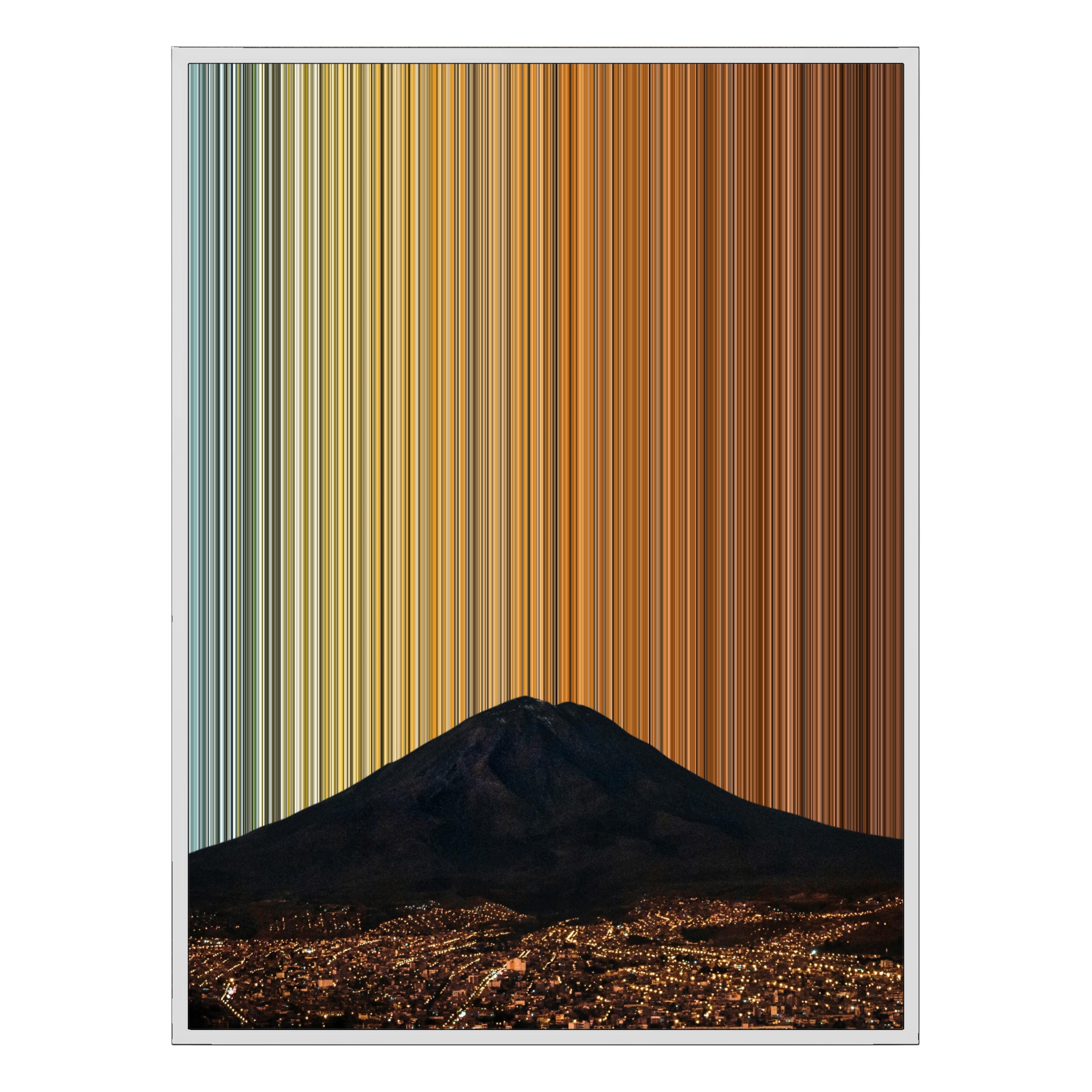 28×30" Metallic Float Frame Canvas - White Frame variant