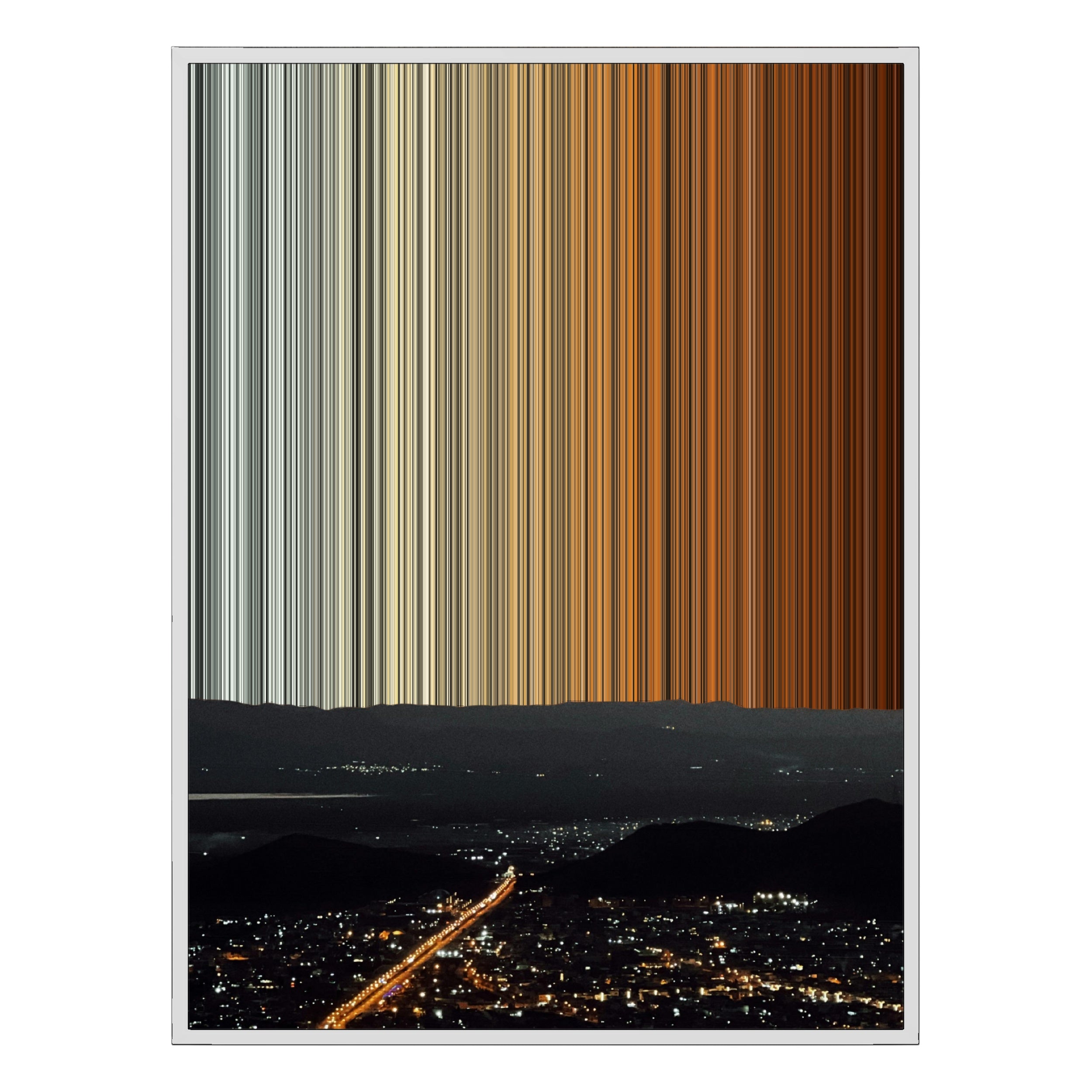 28×30" Metallic Float Frame Canvas - White Frame variant