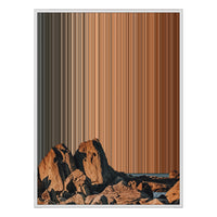 28×30" Metallic Float Frame Canvas - White Frame variant