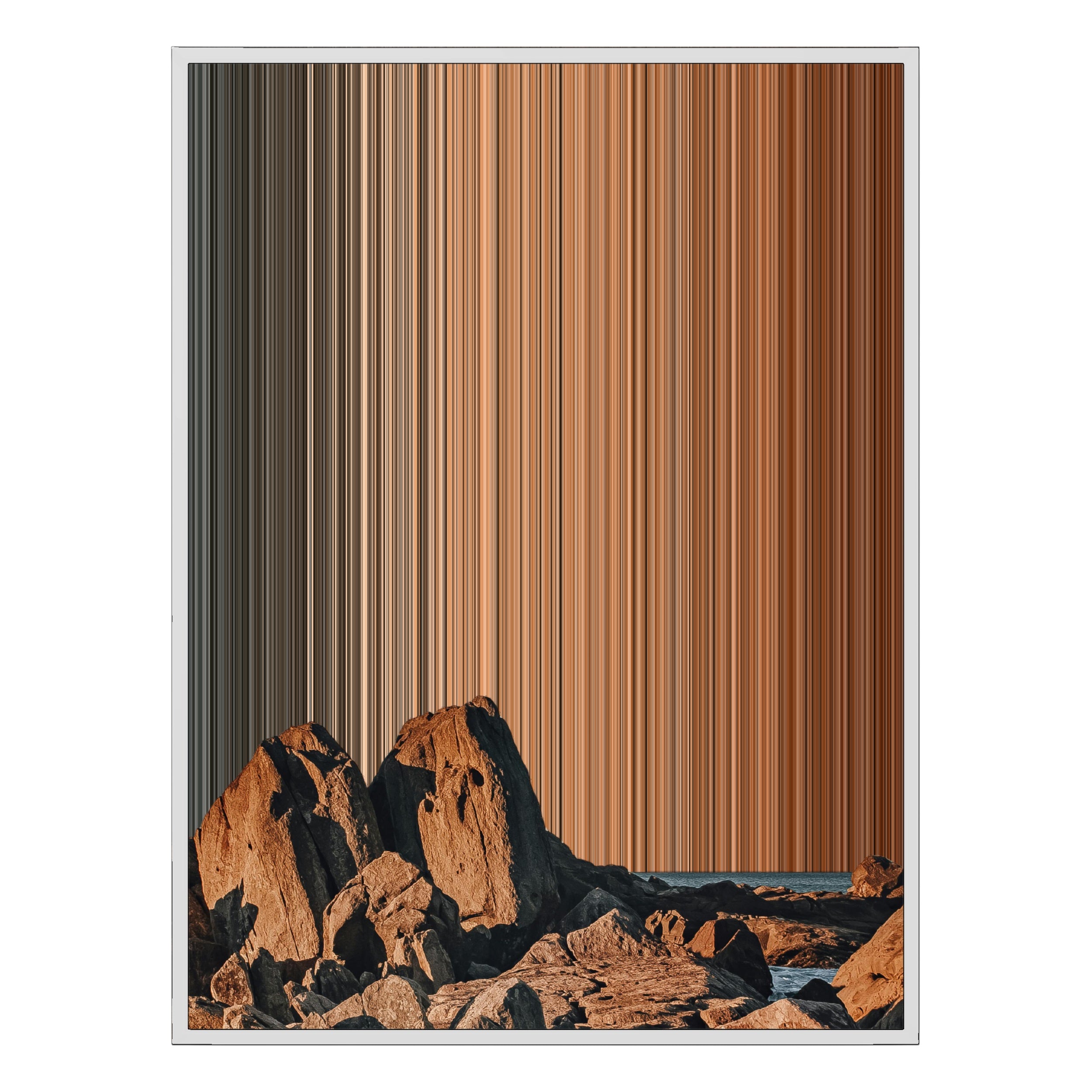 28×30" Metallic Float Frame Canvas - White Frame variant