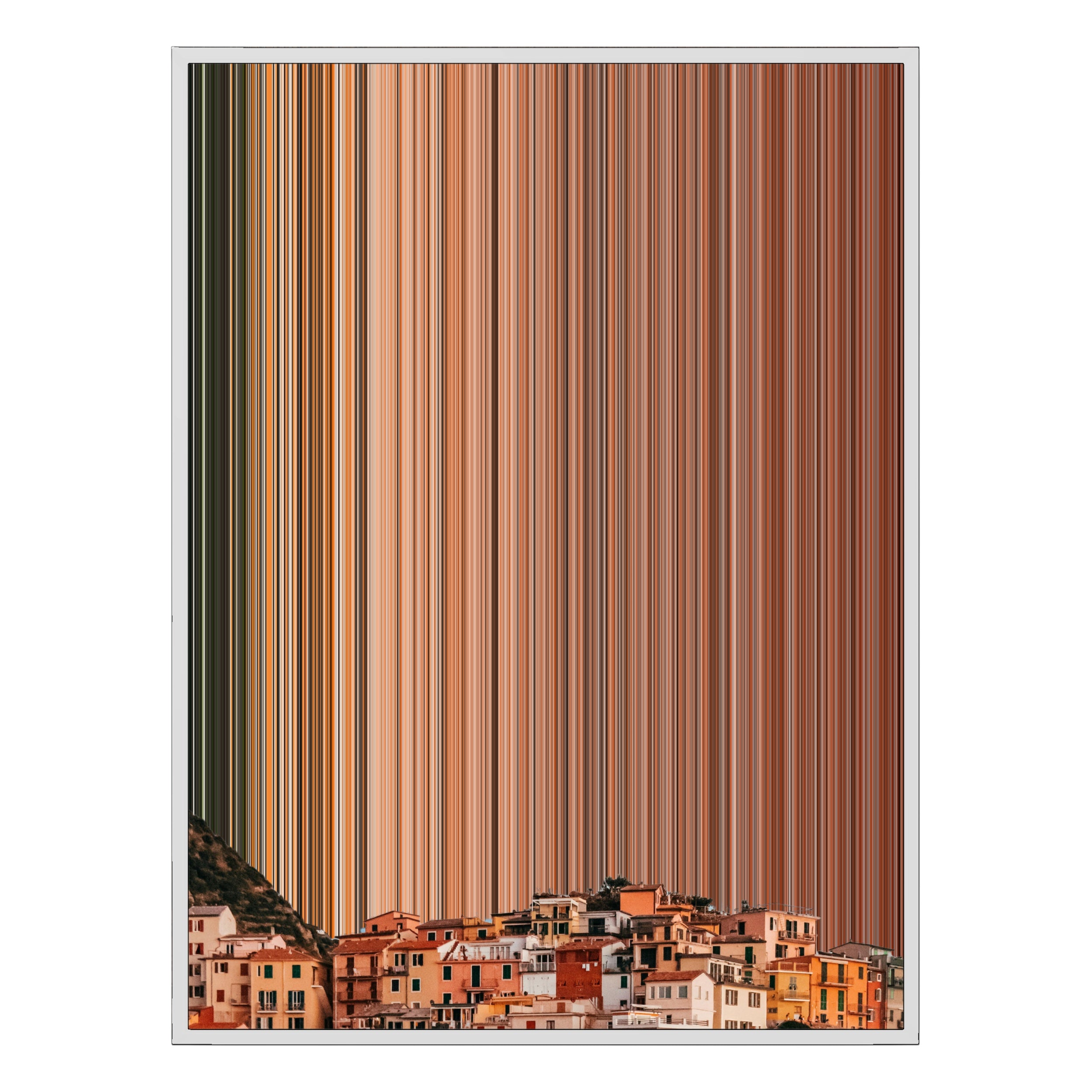 28×30" Metallic Float Frame Canvas - White Frame variant