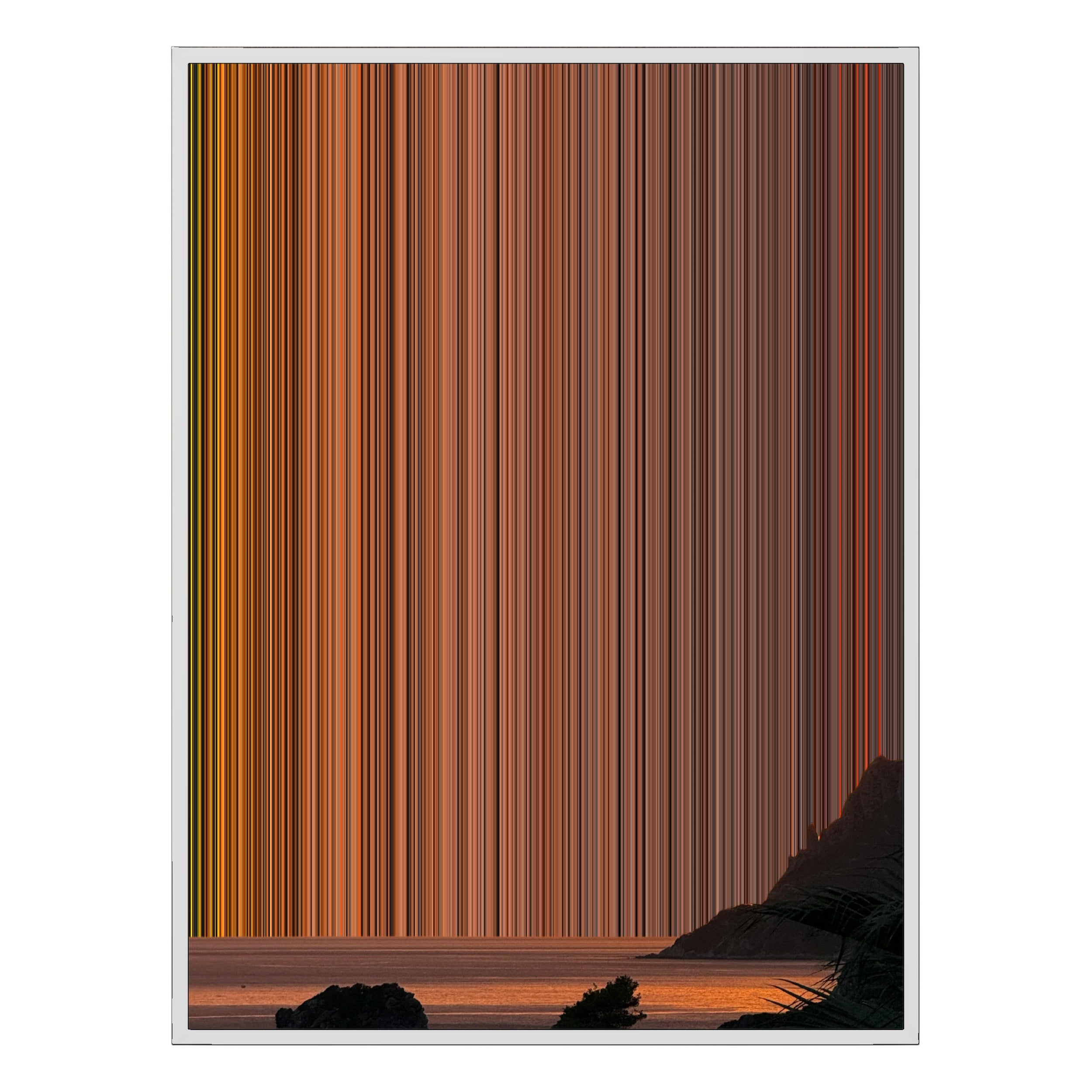 28×30" Metallic Float Frame Canvas - White Frame variant