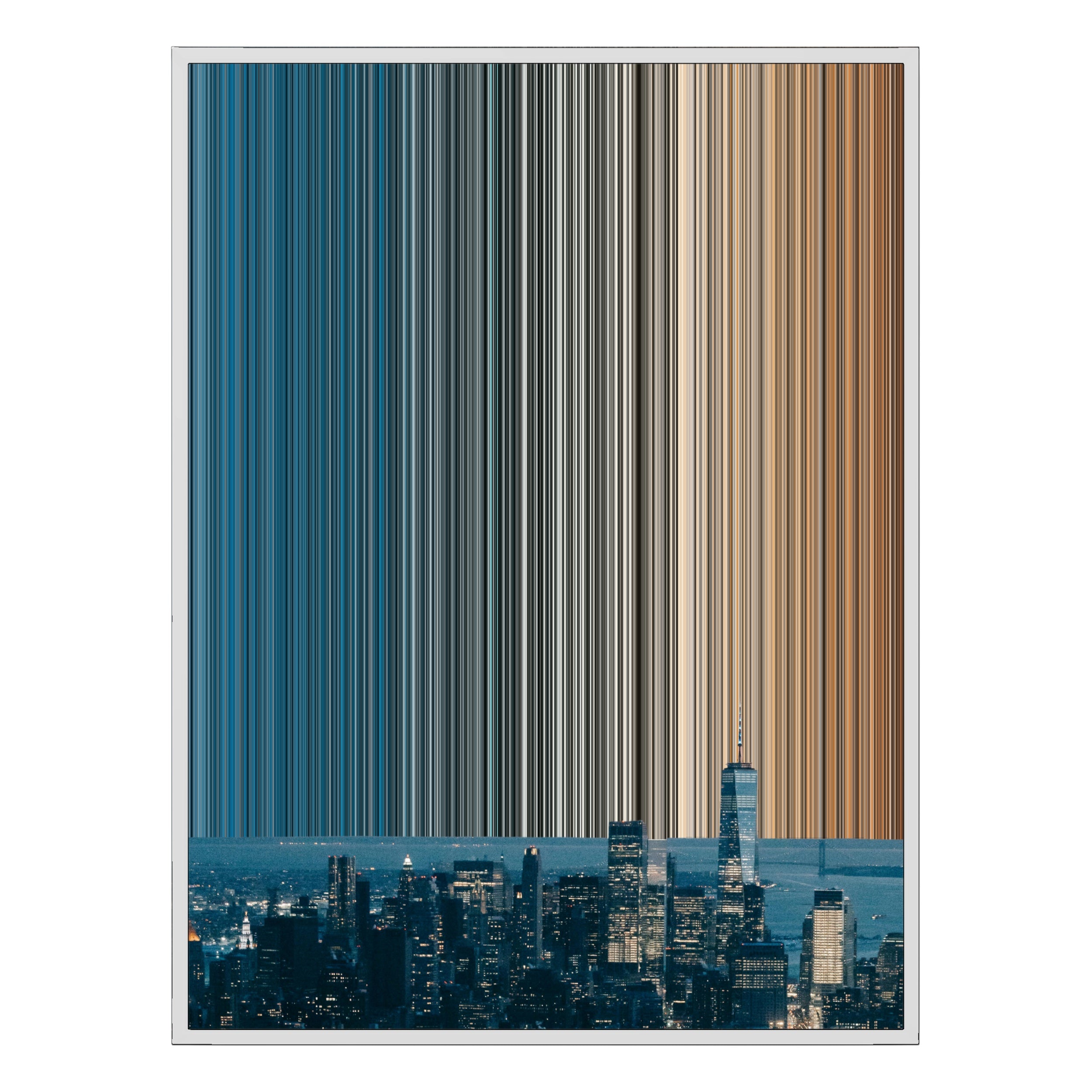 28×30" Metallic Float Frame Canvas - White Frame variant