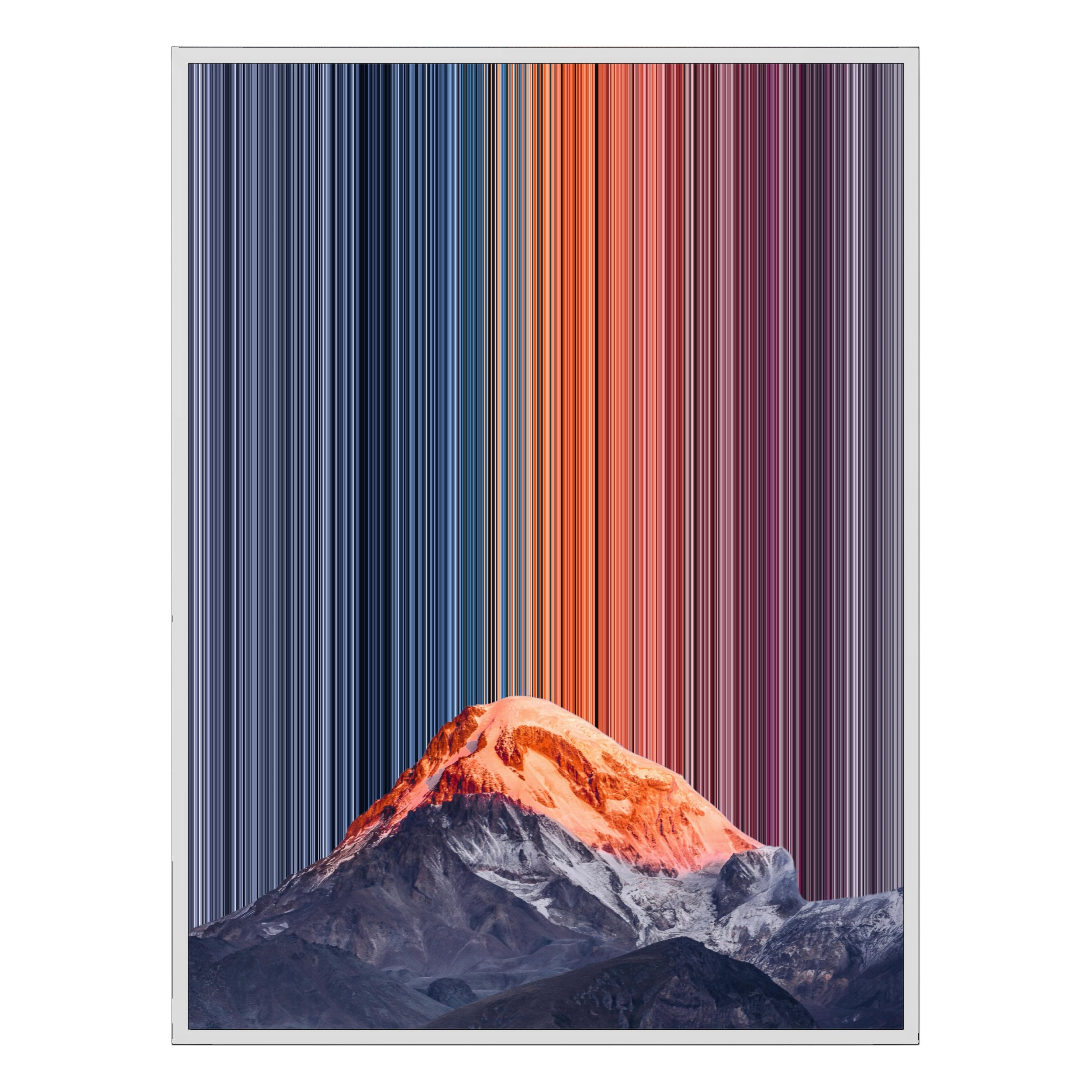 28×30" Metallic Float Frame Canvas - White Frame variant