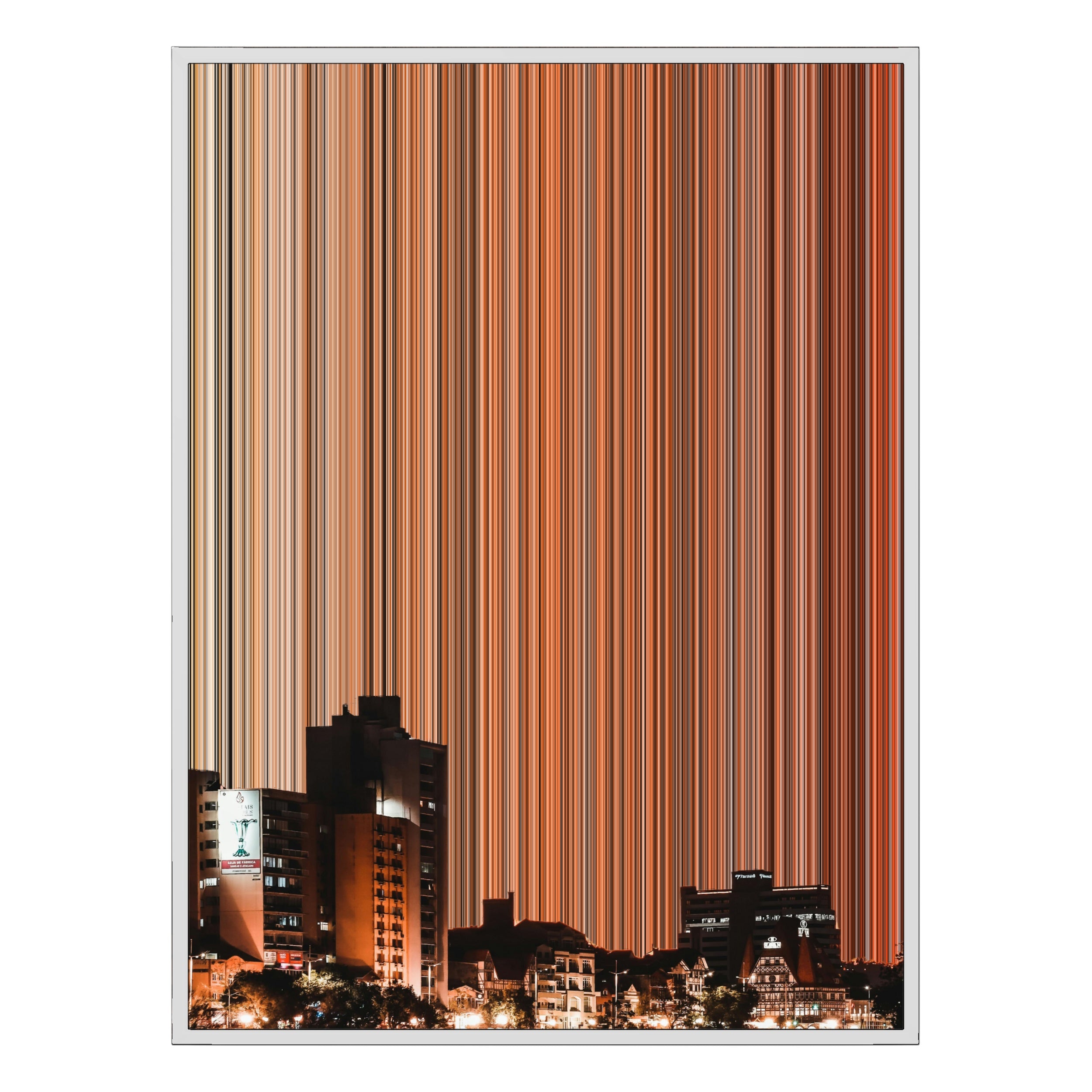 28×30" Metallic Float Frame Canvas - White Frame variant