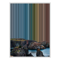 28×30" Metallic Float Frame Canvas - White Frame variant