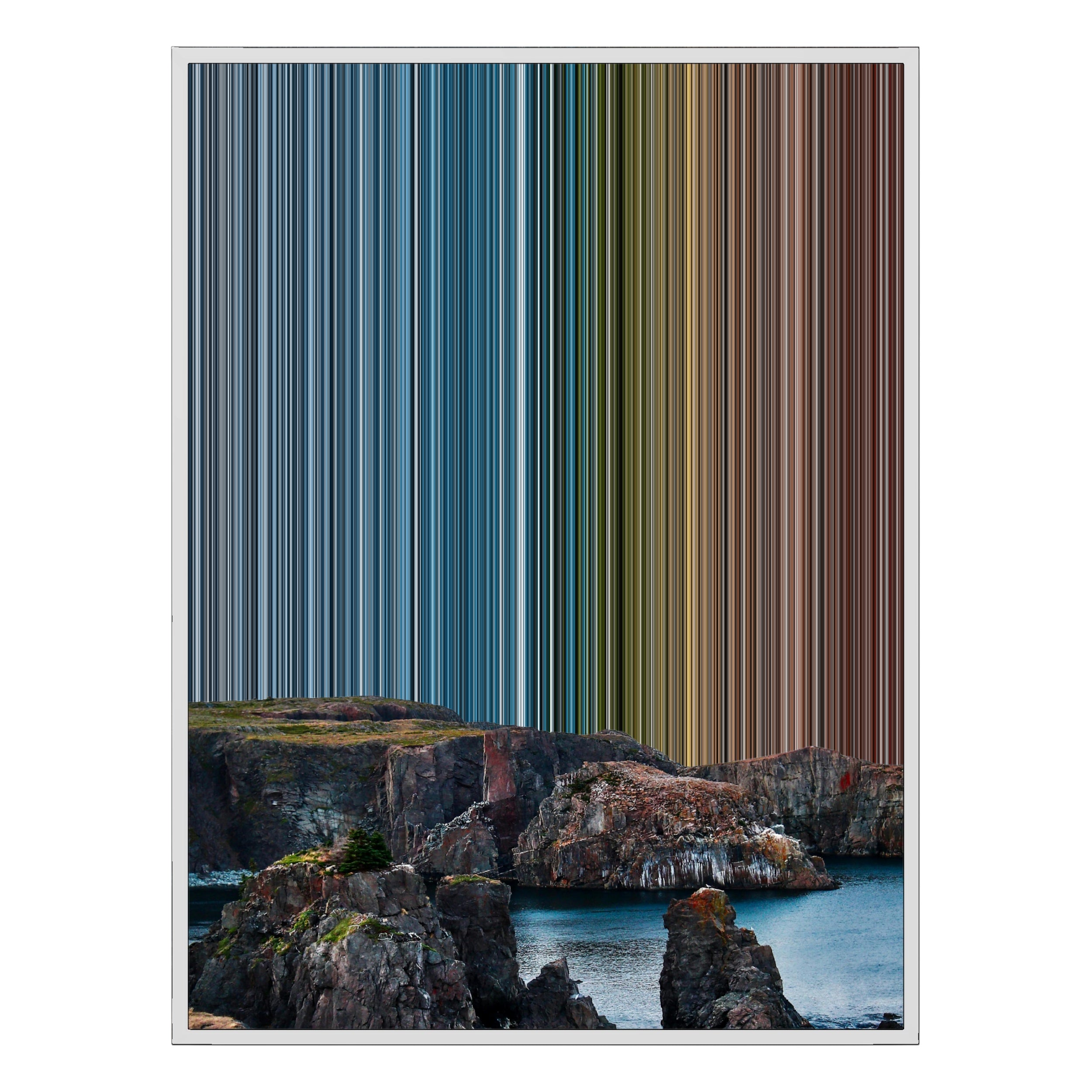 28×30" Metallic Float Frame Canvas - White Frame variant