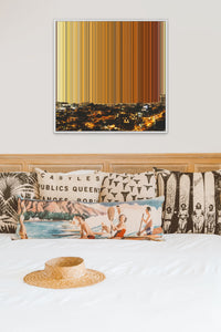 A city at night with lights and buildings - Lifestyle staging in modern interior - Gradienta