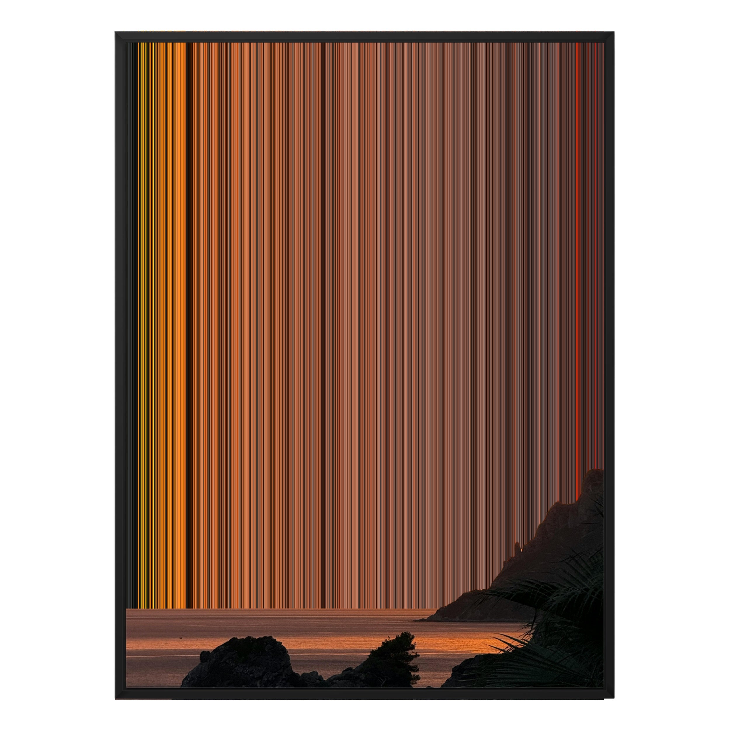 28×34" Metallic Float Frame Canvas - Black Frame variant