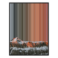 28×34" Metallic Float Frame Canvas - Black Frame variant