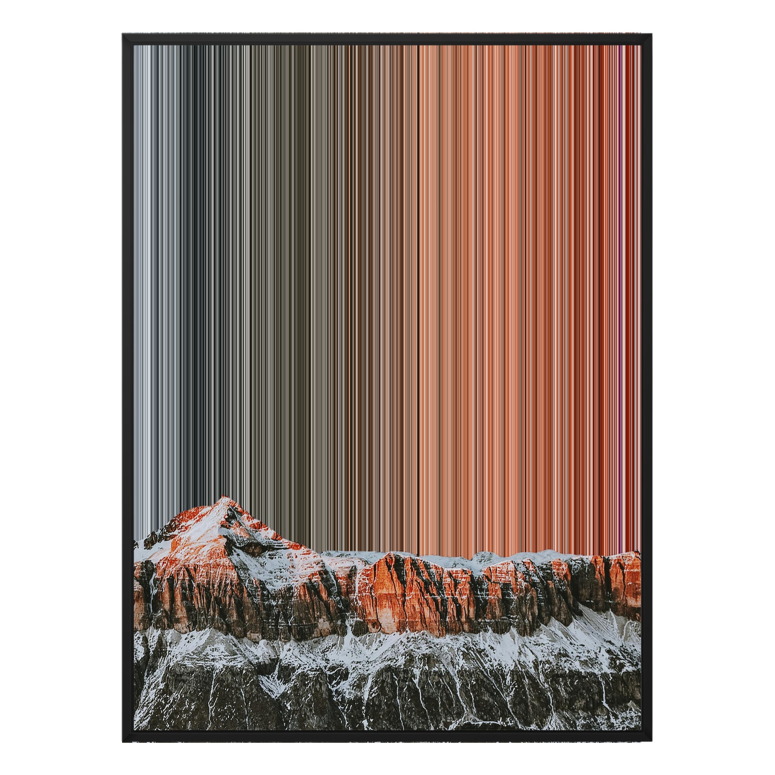 28×34" Metallic Float Frame Canvas - Black Frame variant