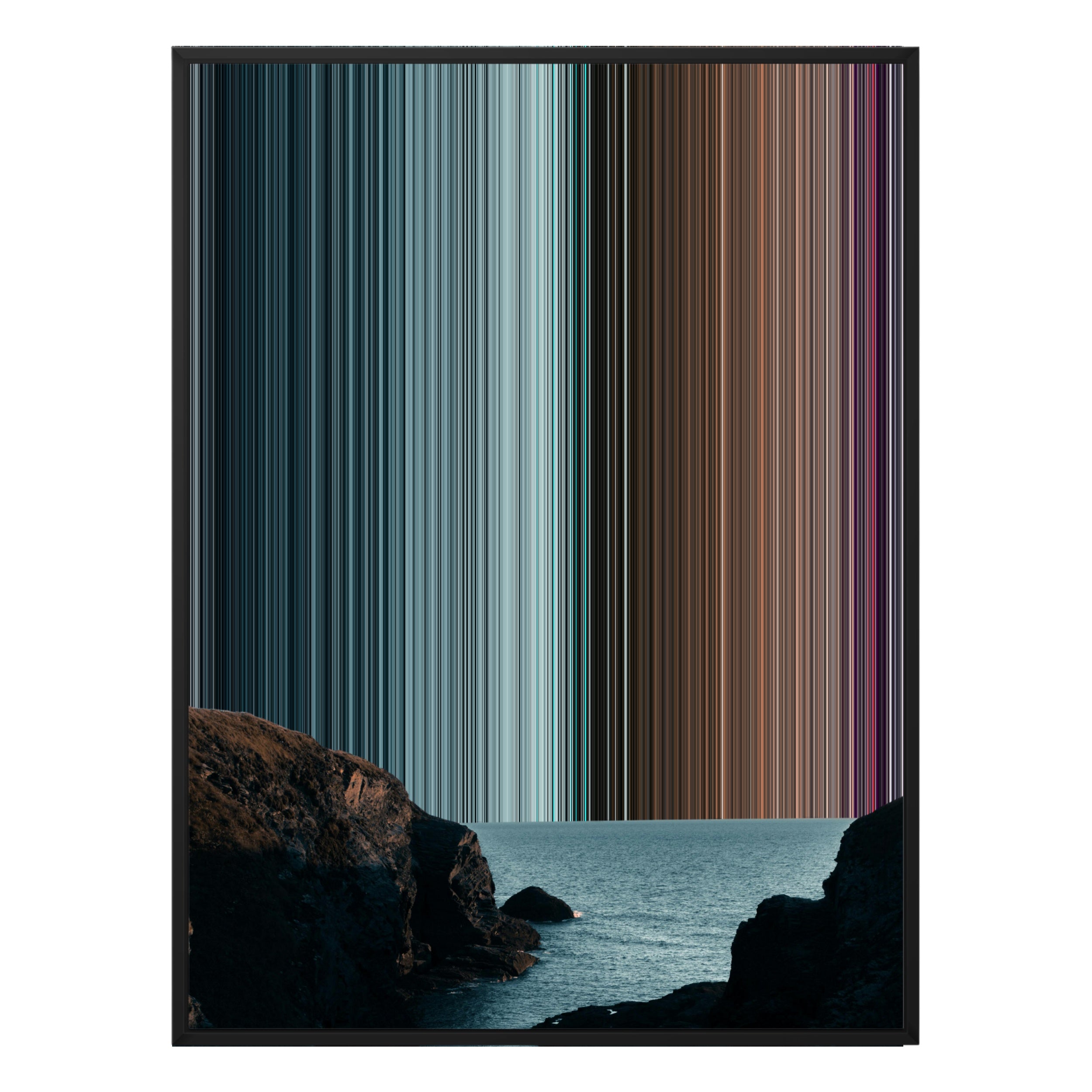 28×34" Metallic Float Frame Canvas - Black Frame variant