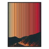 28×34" Metallic Float Frame Canvas - Black Frame variant