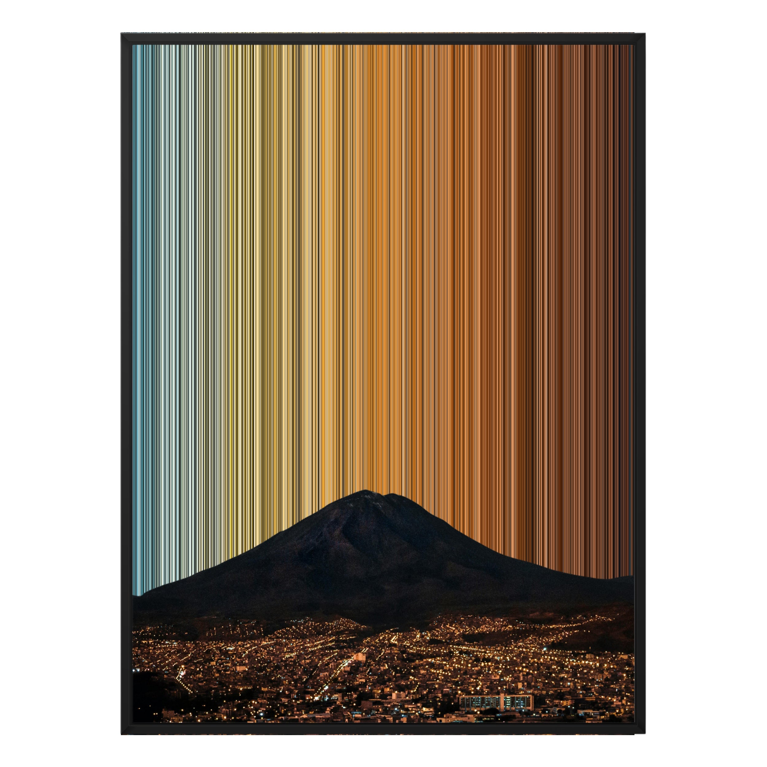 28×34" Metallic Float Frame Canvas - Black Frame variant