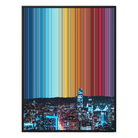 28×34" Metallic Float Frame Canvas - Black Frame variant