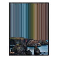 28×34" Metallic Float Frame Canvas - Black Frame variant