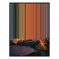 28×34" Metallic Float Frame Canvas - Black Frame variant