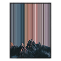 28×34" Metallic Float Frame Canvas - Black Frame variant