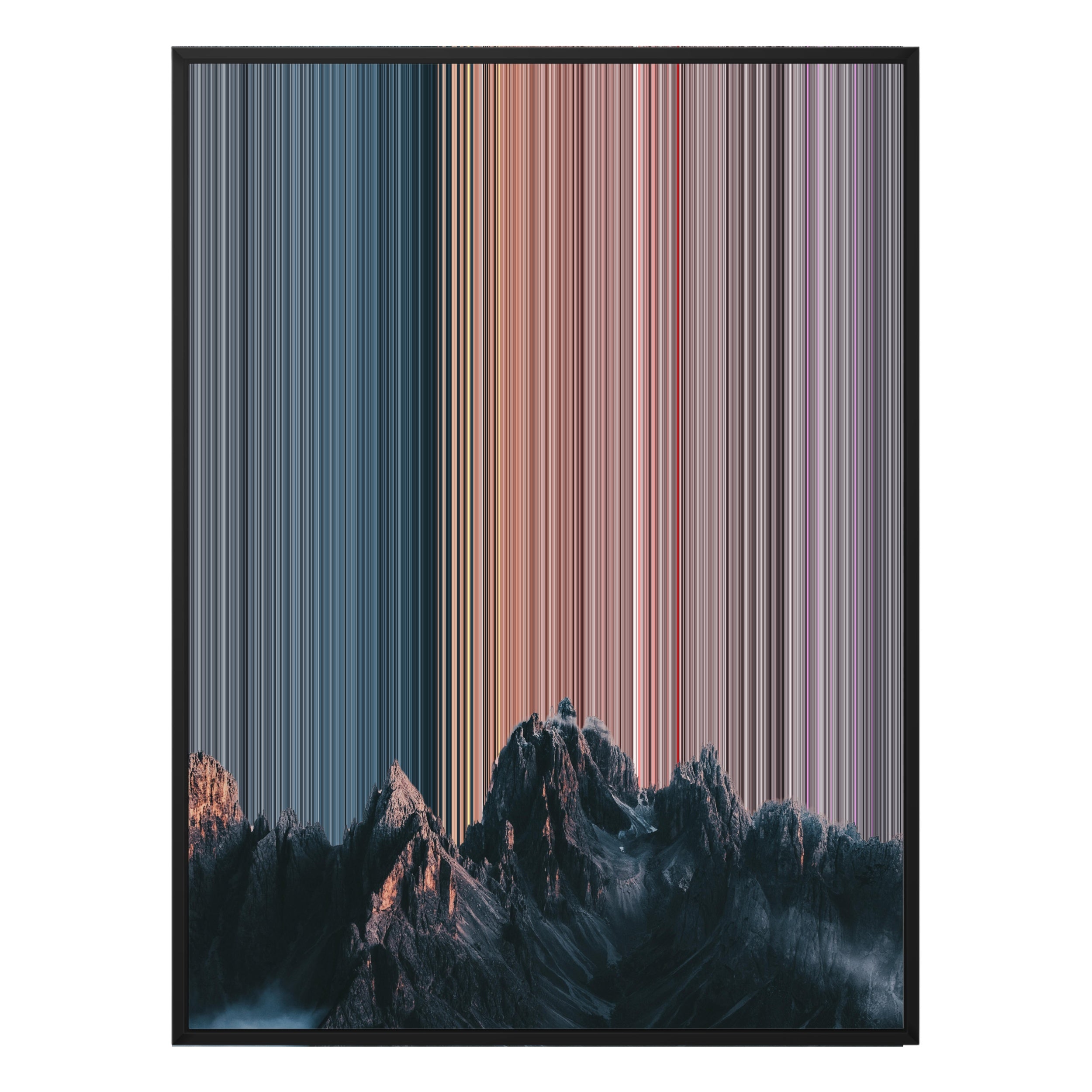 28×34" Metallic Float Frame Canvas - Black Frame variant