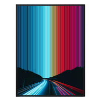 28×34" Metallic Float Frame Canvas - Black Frame variant