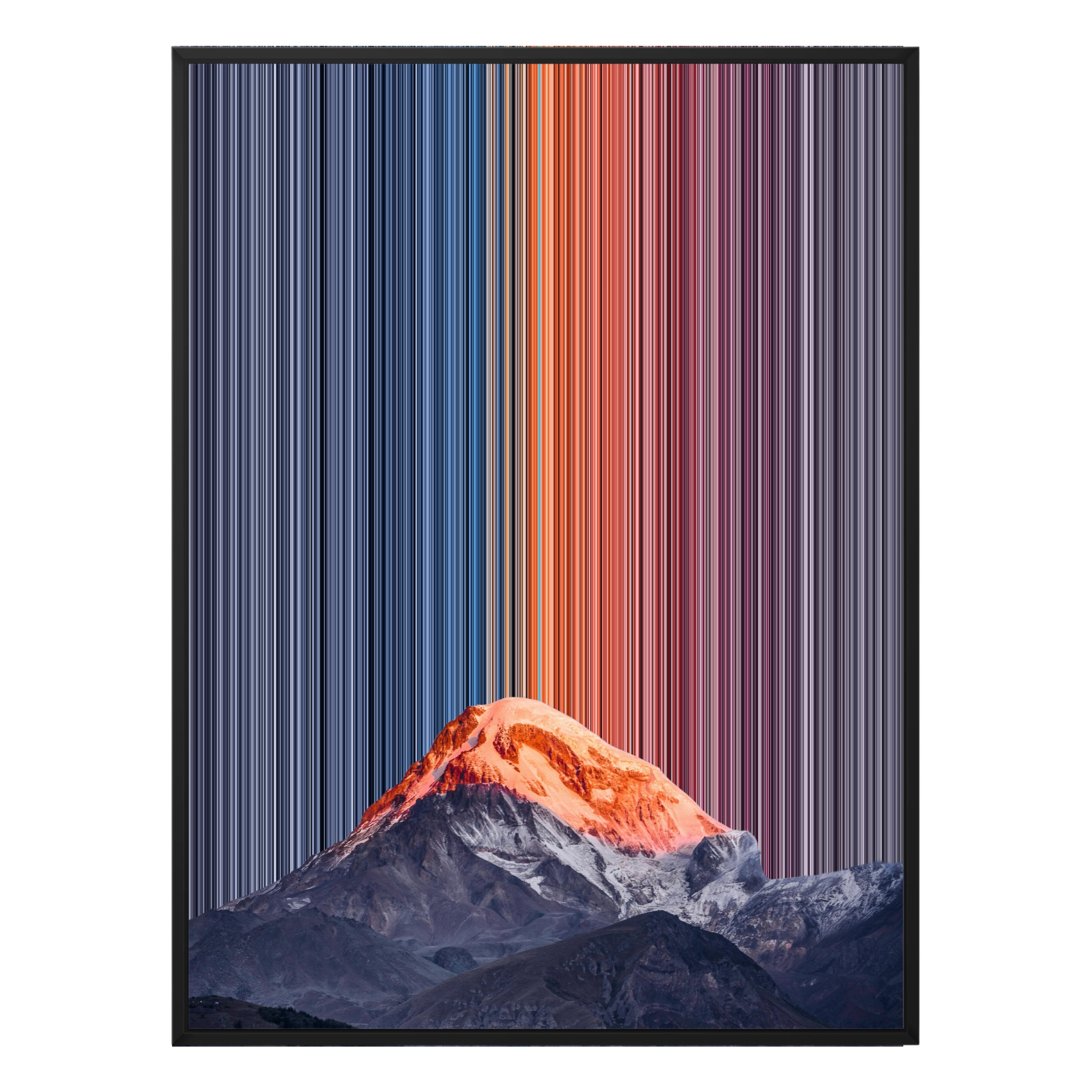 28×34" Metallic Float Frame Canvas - Black Frame variant