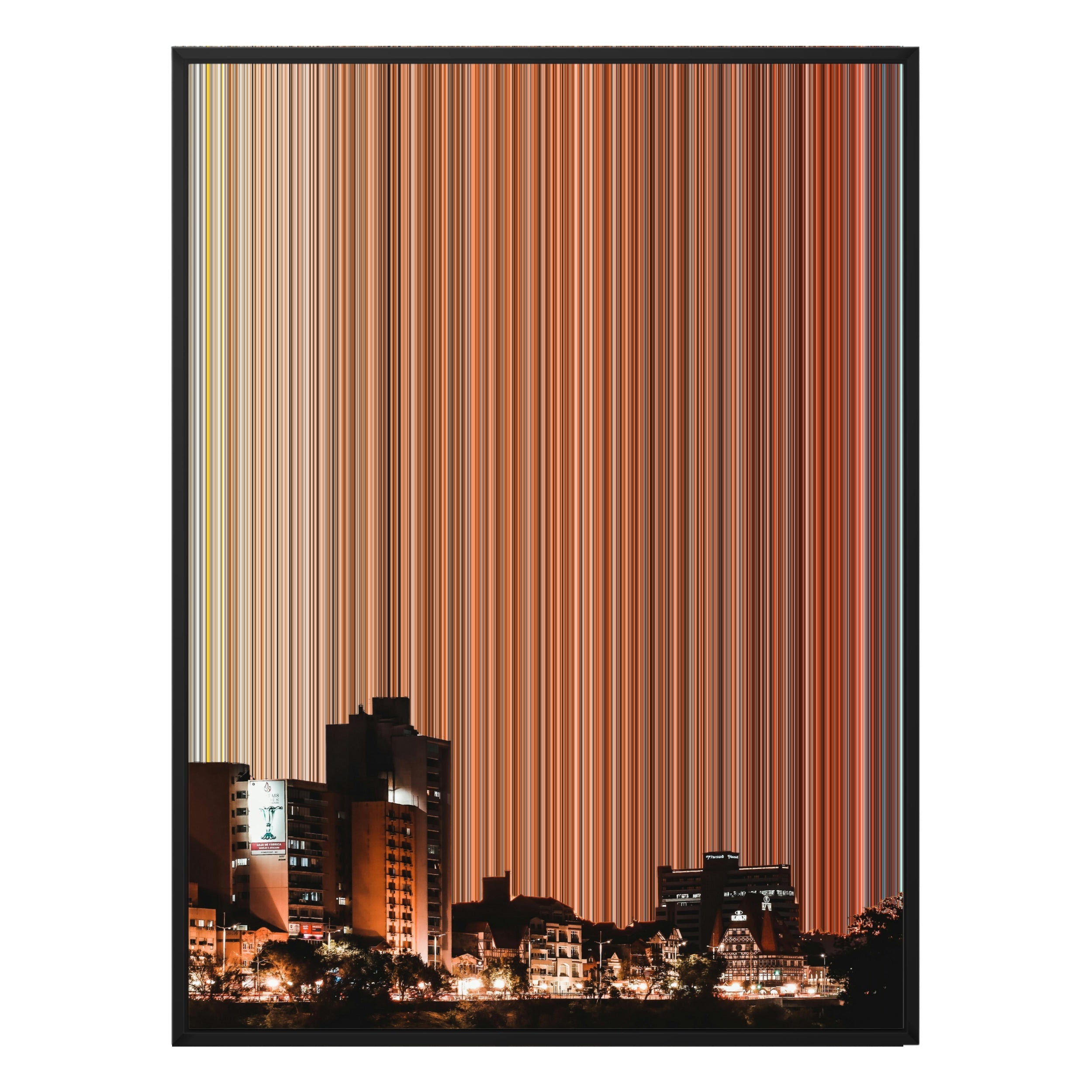 28×34" Metallic Float Frame Canvas - Black Frame variant